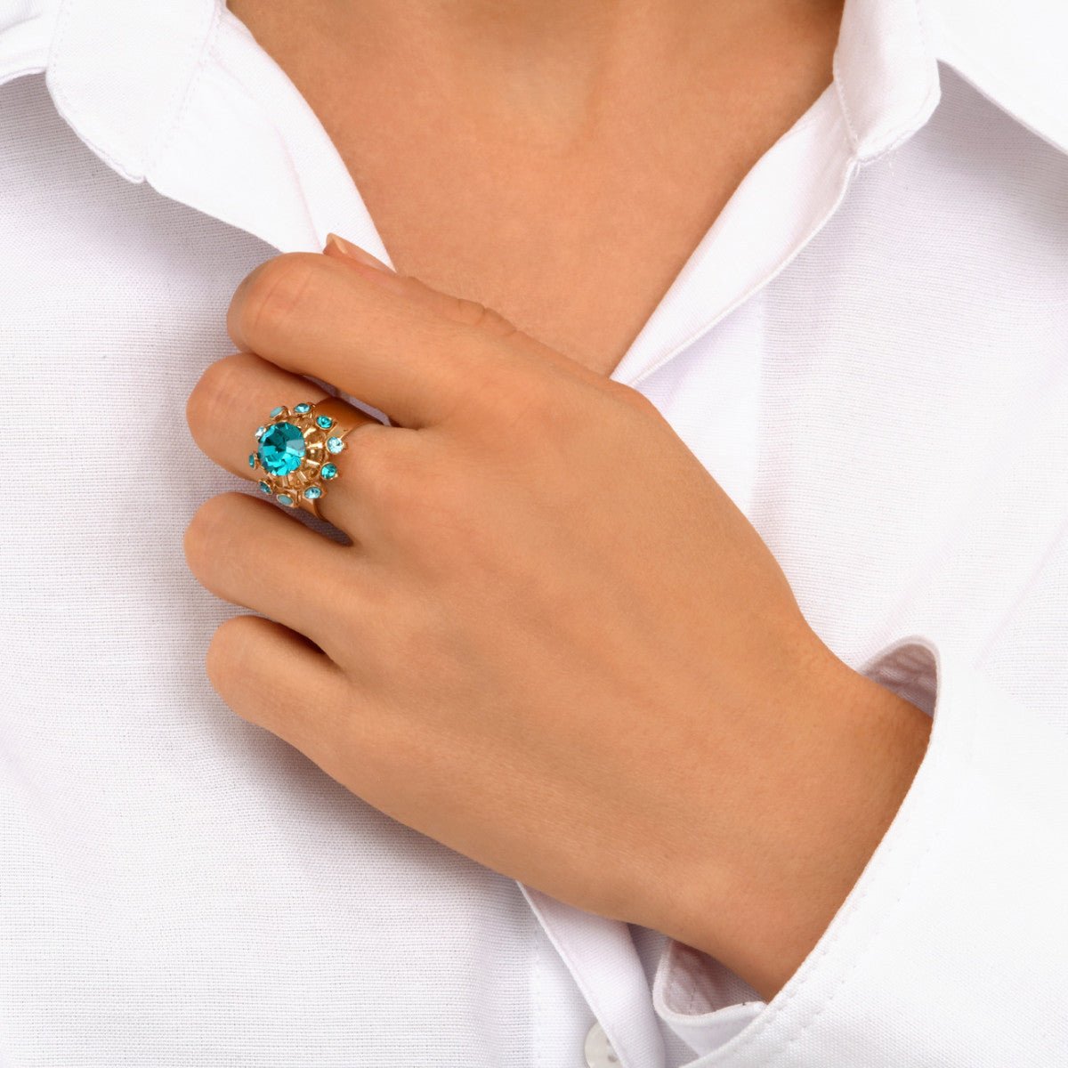 Adjustable ring SATELLITE PARIS Green