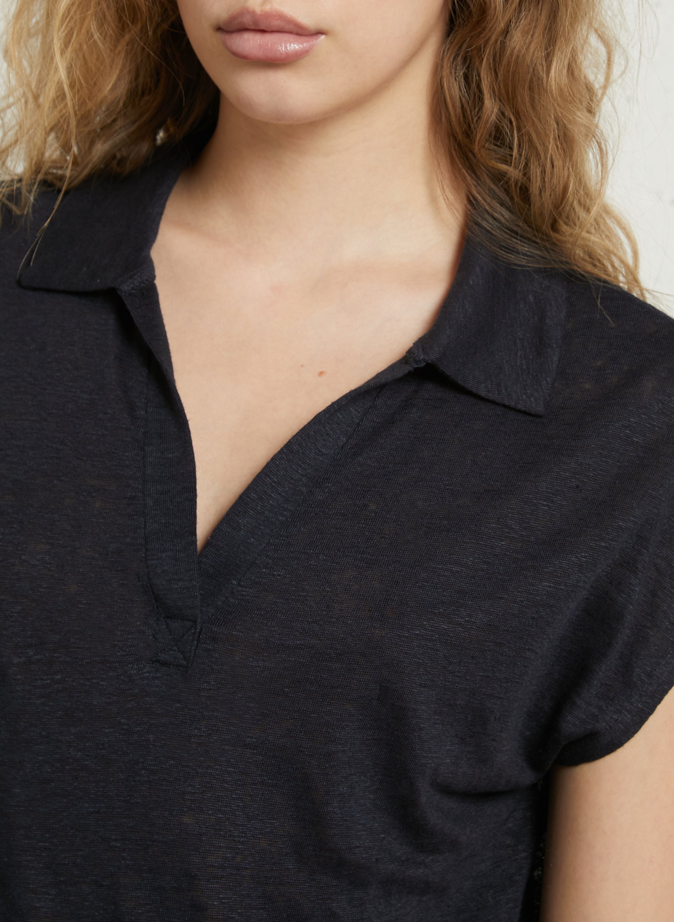 Loose-fit linen T-shirt SUD EXPRESS Blue