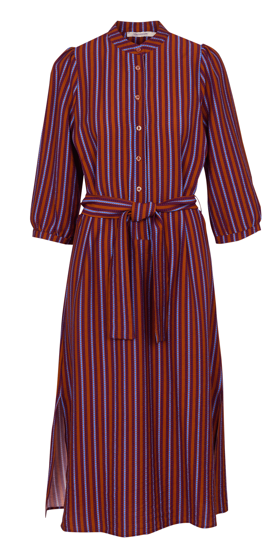 Robe midi à rayures LA FEE MARABOUTEE Multicolore