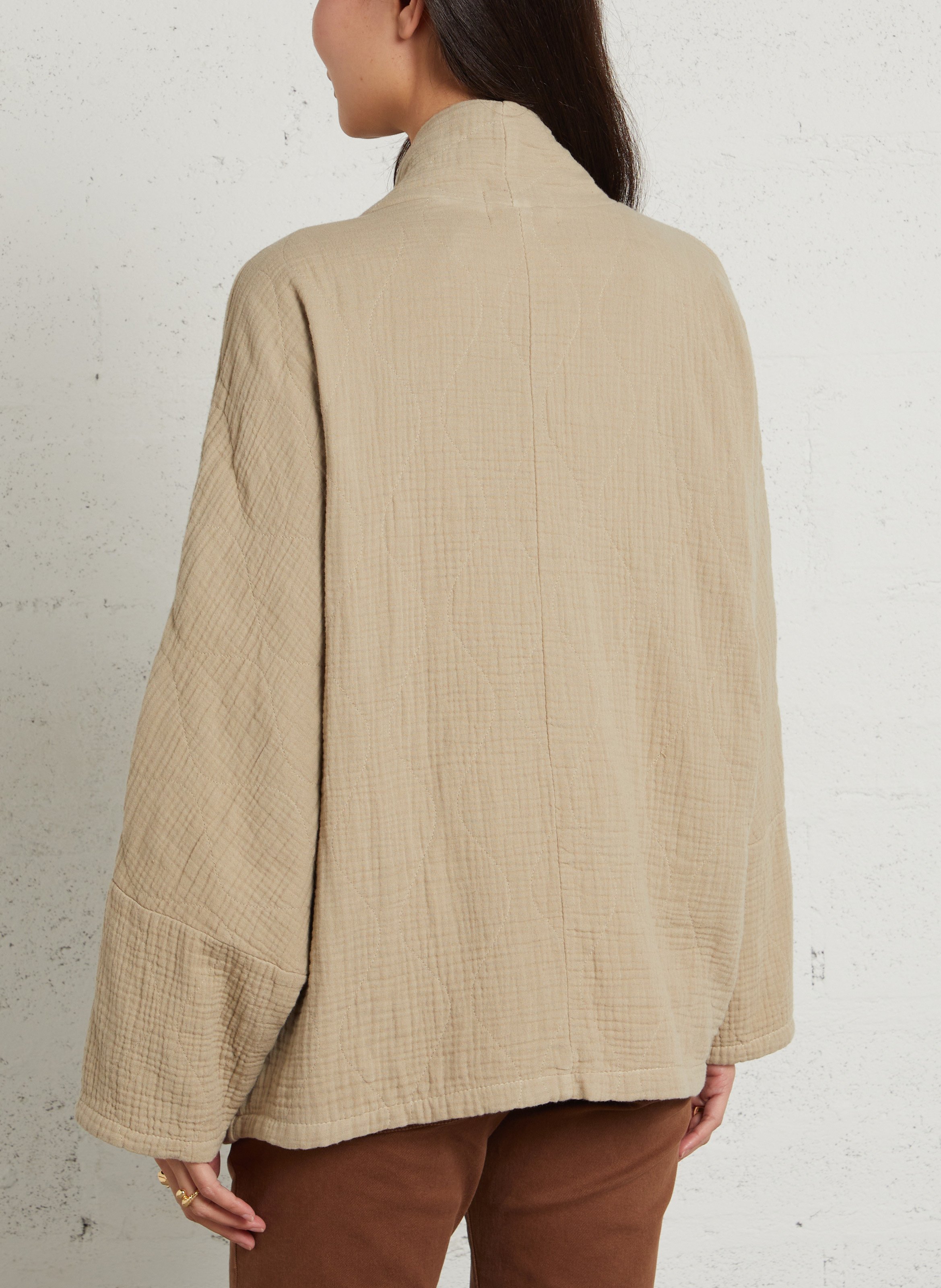 Veste oversize en coton AOKYANOS Beige