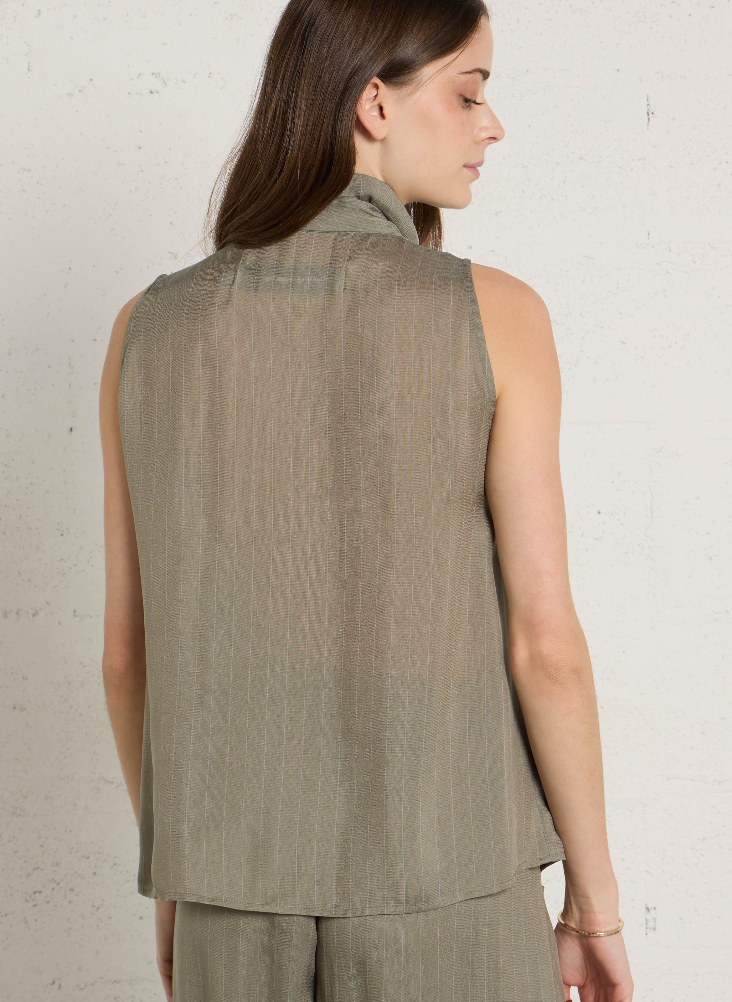 Oberteil mit Rundhalsausschnitt und Streifen  MARGAUX LONNBERG Khaki