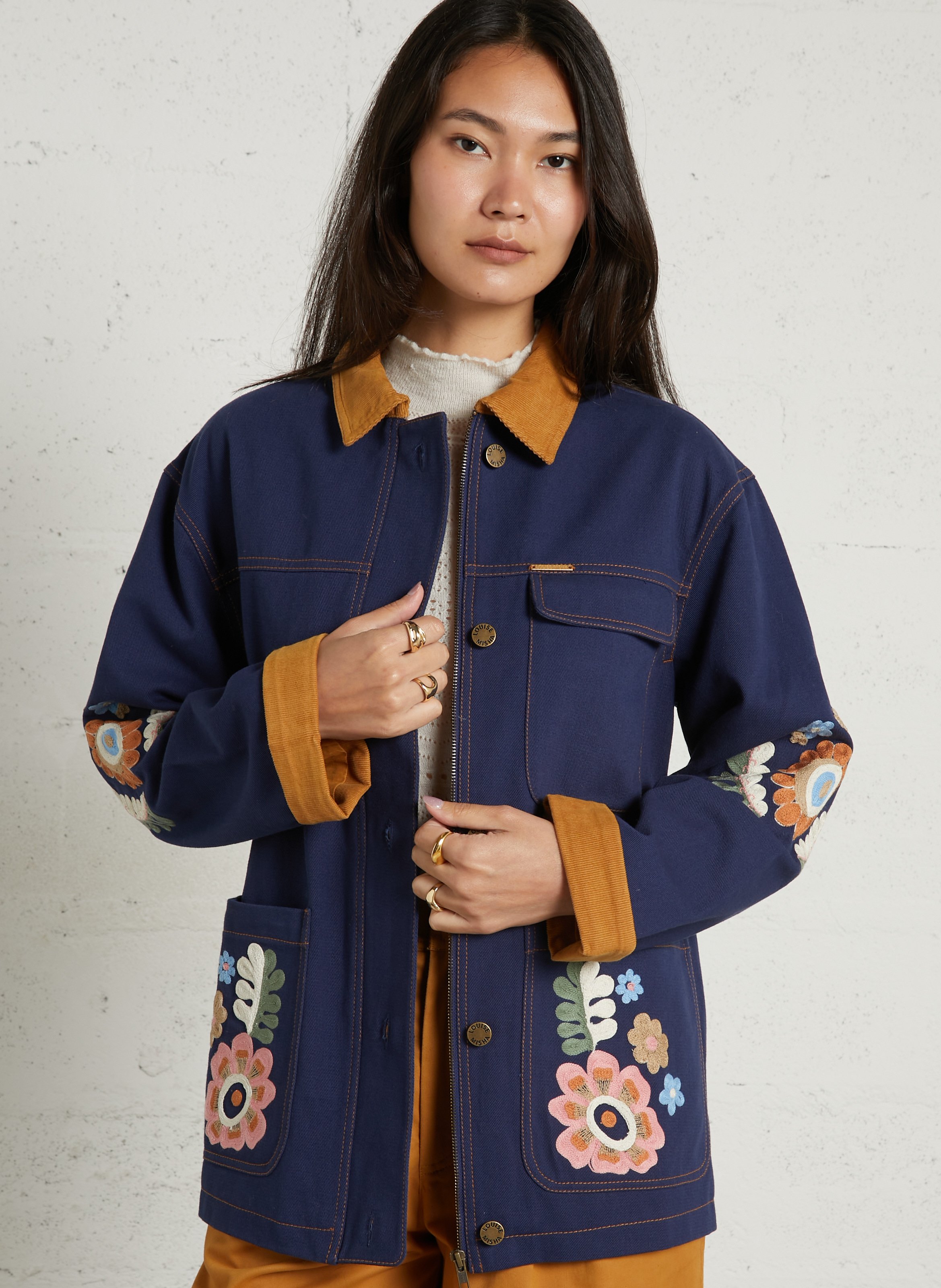 Relaxed-fit jacket with decorative details LOUISE MISHA Blue