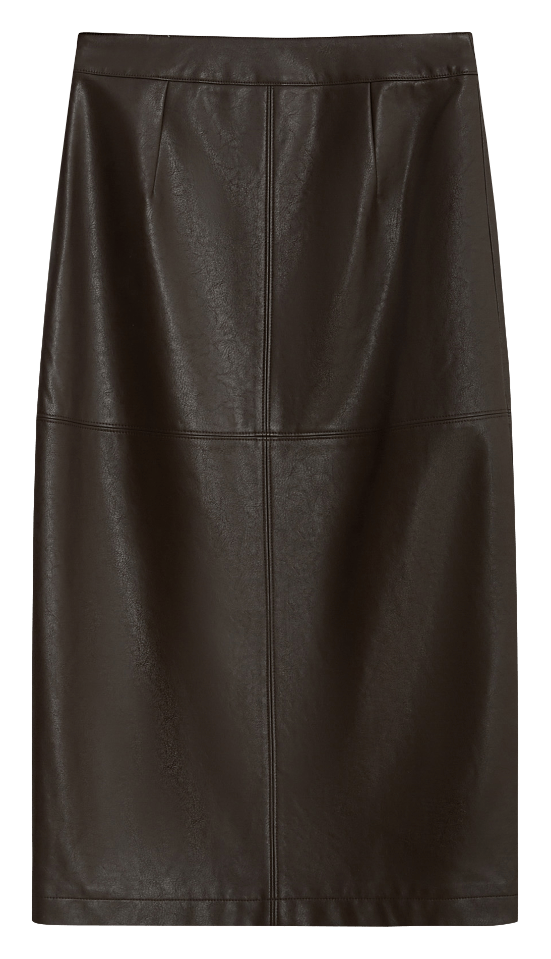 Jupe midi droite effet cuir | Marron GRACE ET MILA Femme