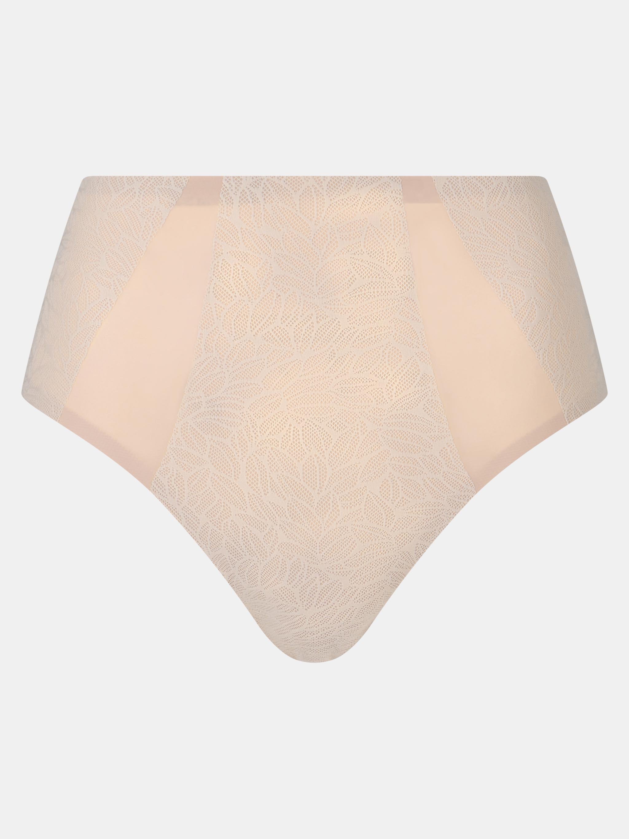 High-waisted lace support briefs CHANTELLE Beige