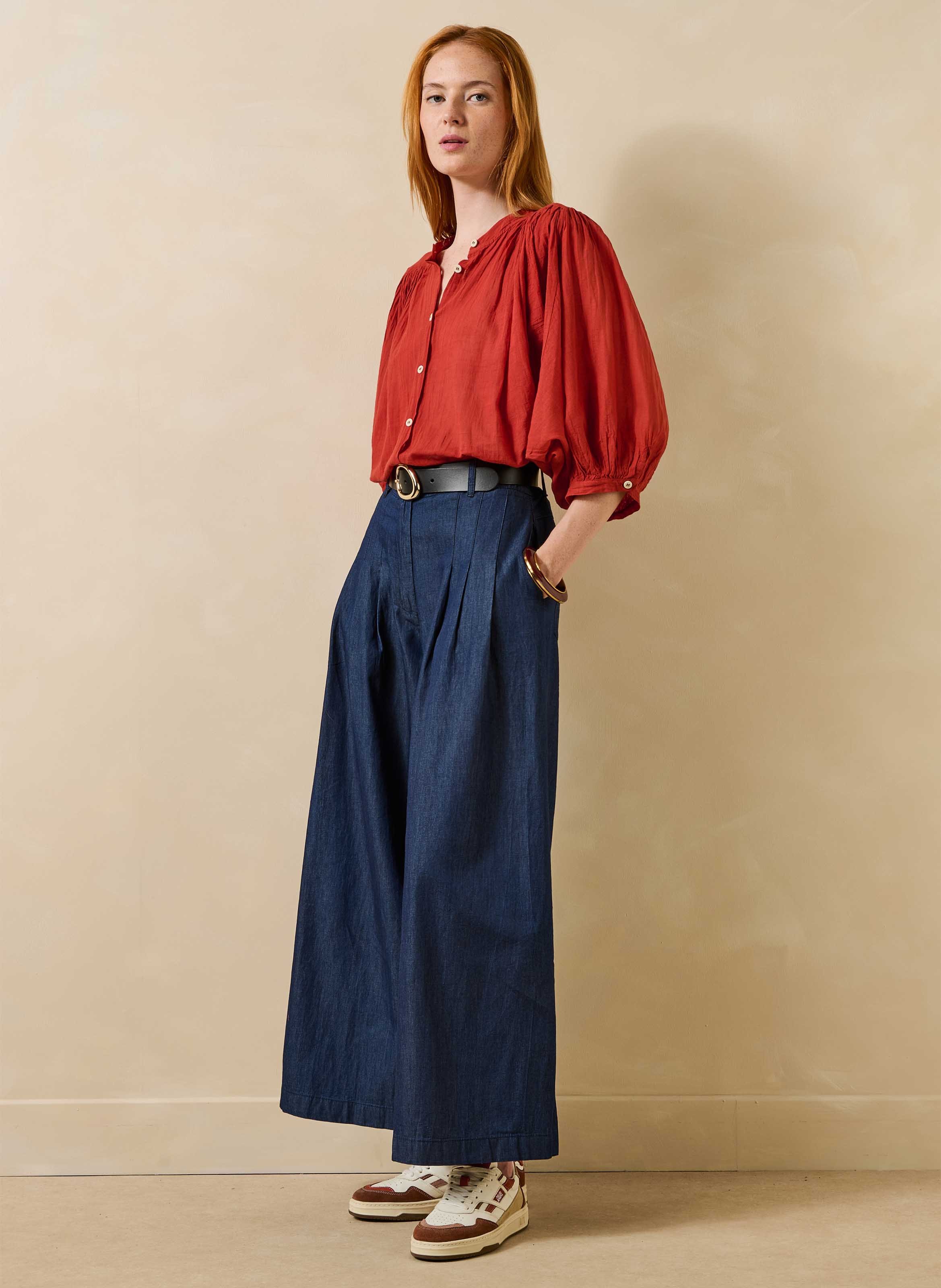Katoenen 7/8-broek LA FEE MARABOUTEE Blauw