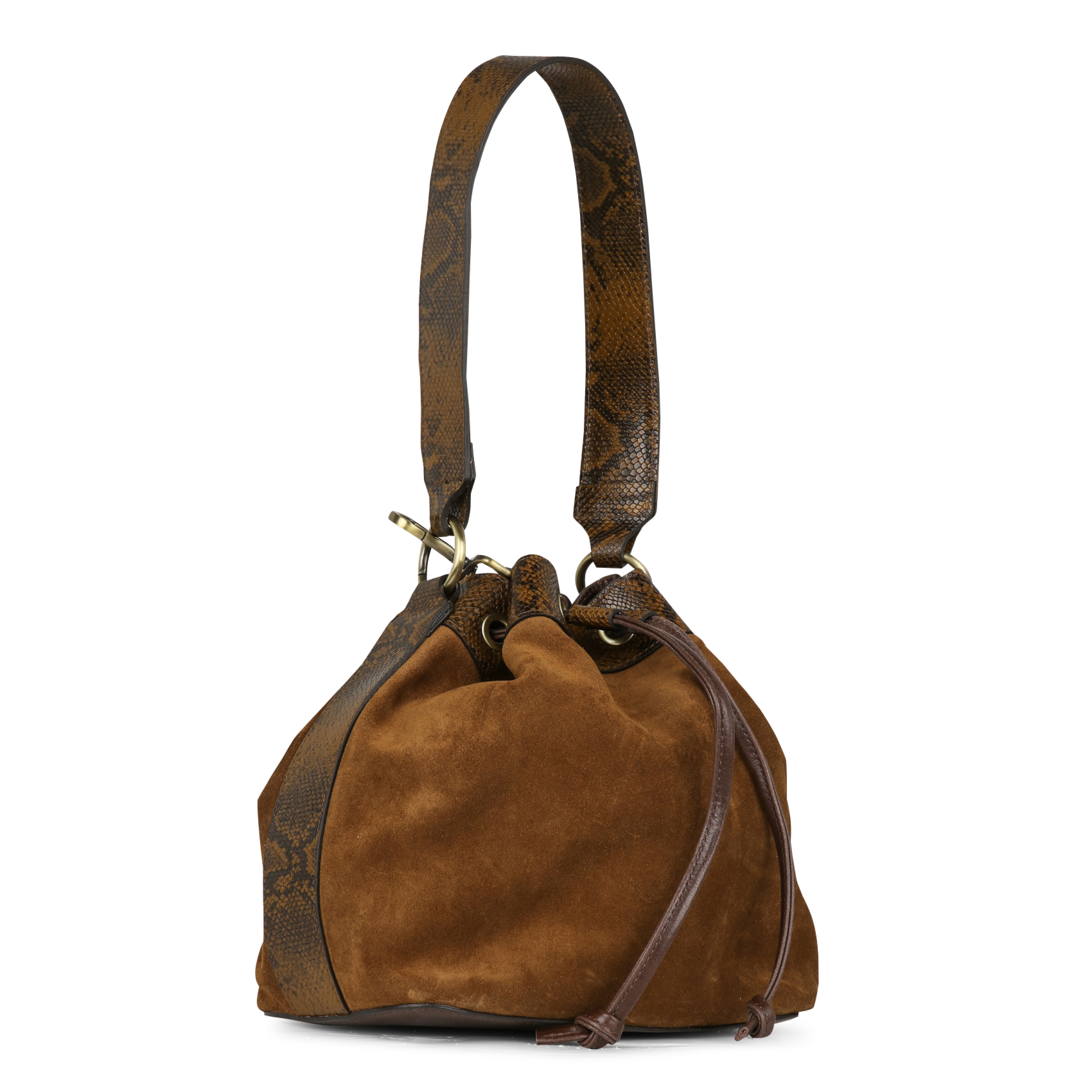 Leather bucket bag MAISON 123 Beige