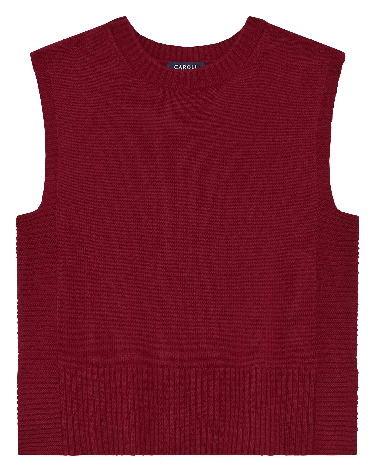 Rundhalspullover aus Wollmix CAROLL Rot