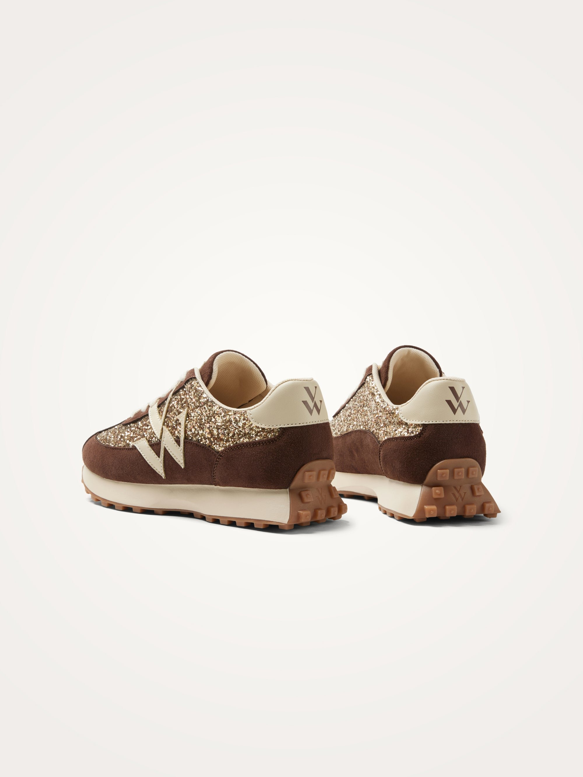 Sneakers with monogram on running sole VANESSA WU Brown