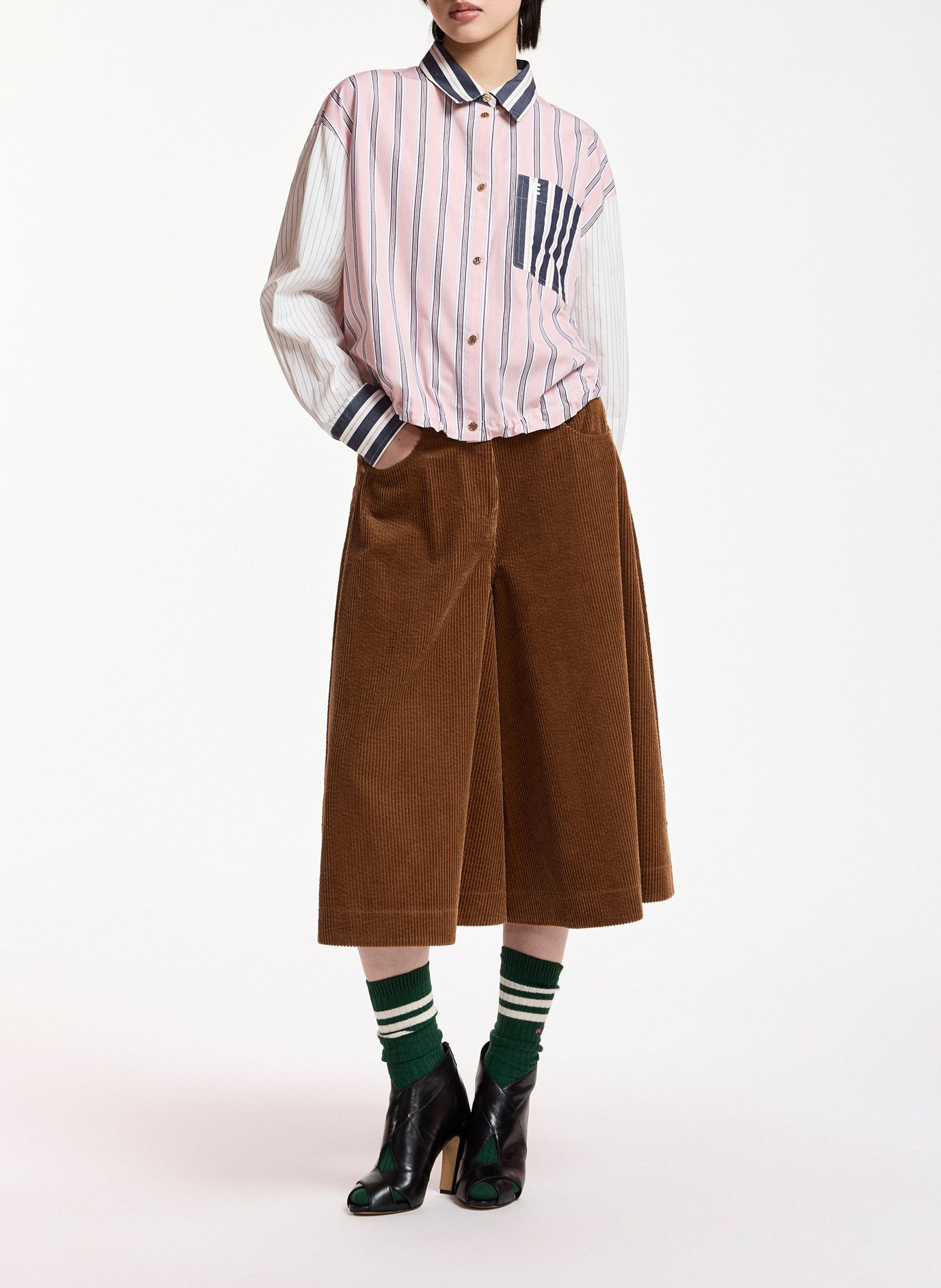 Bermudas anchas de algodón ESSENTIEL ANTWERP Marron