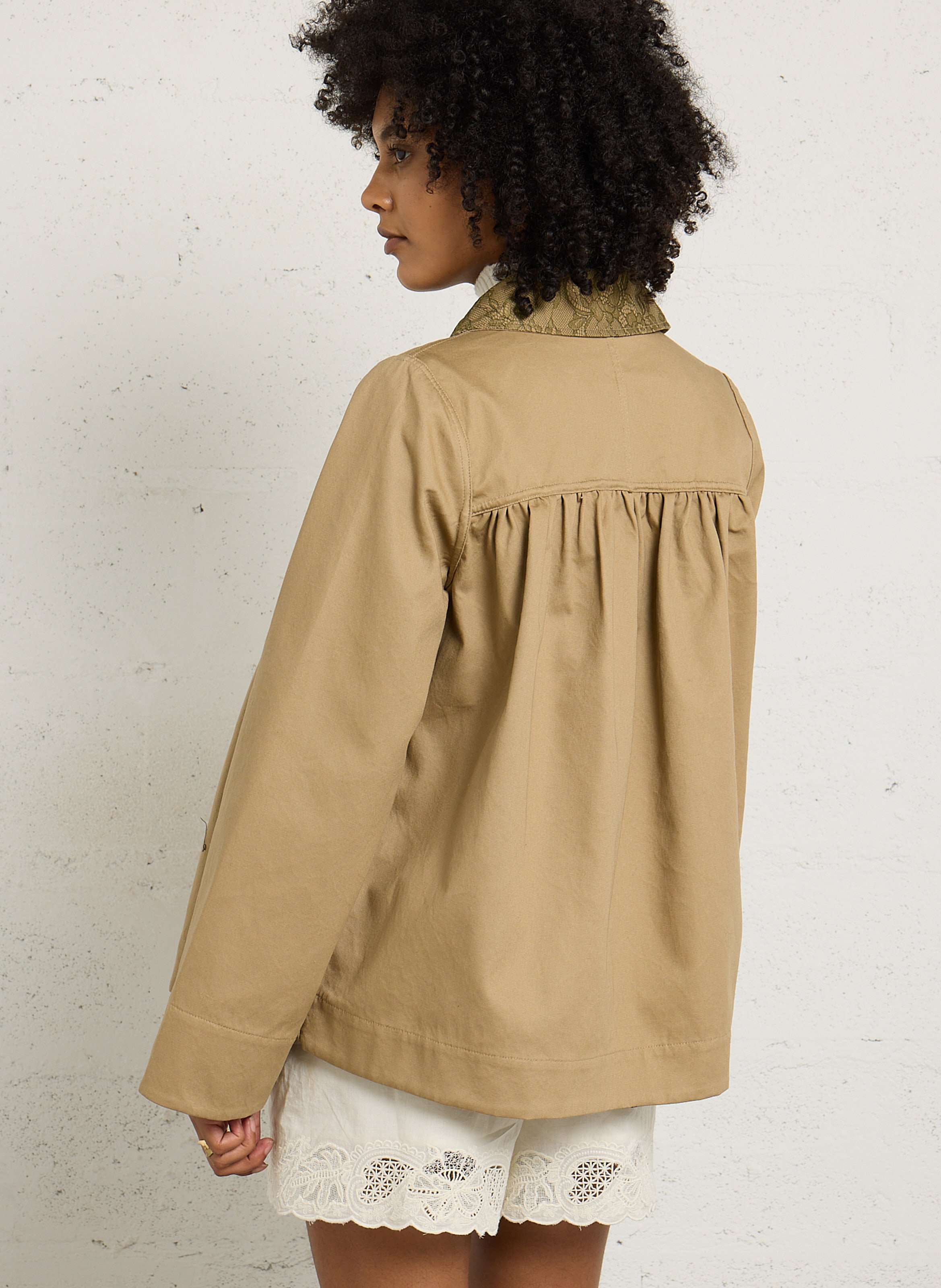 Veste ample en coton bio DAMSON MADDER Beige