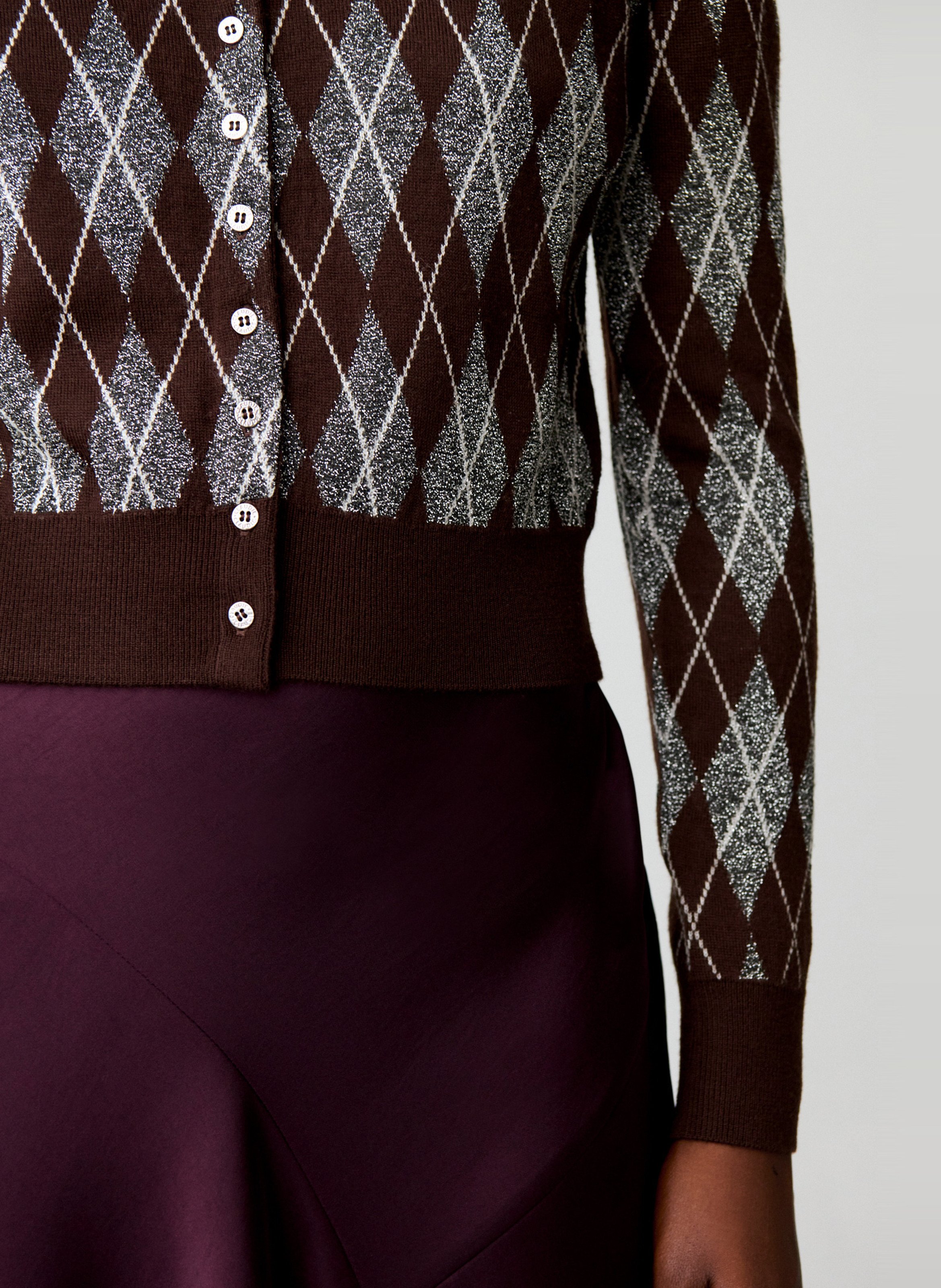 Cardigan boutonné en laine mélangée CLAUDIE PIERLOT Multicolore
