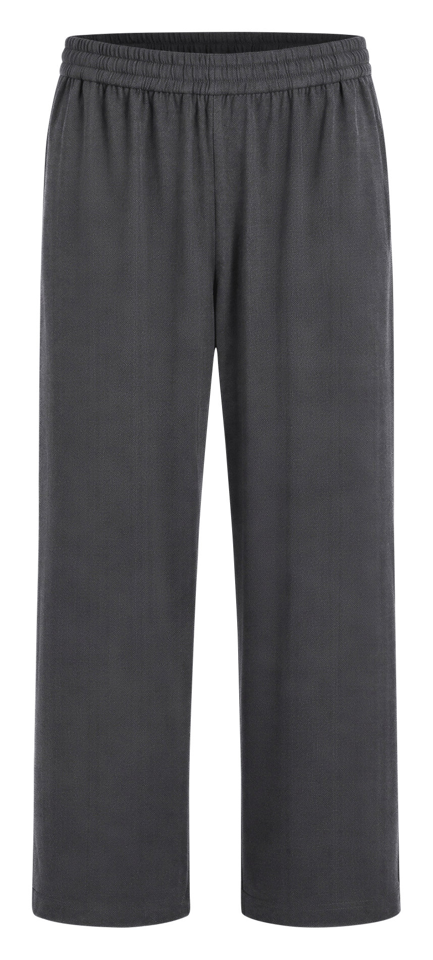Pantalon droit 7/8 en laine mélangée PABLO Gris