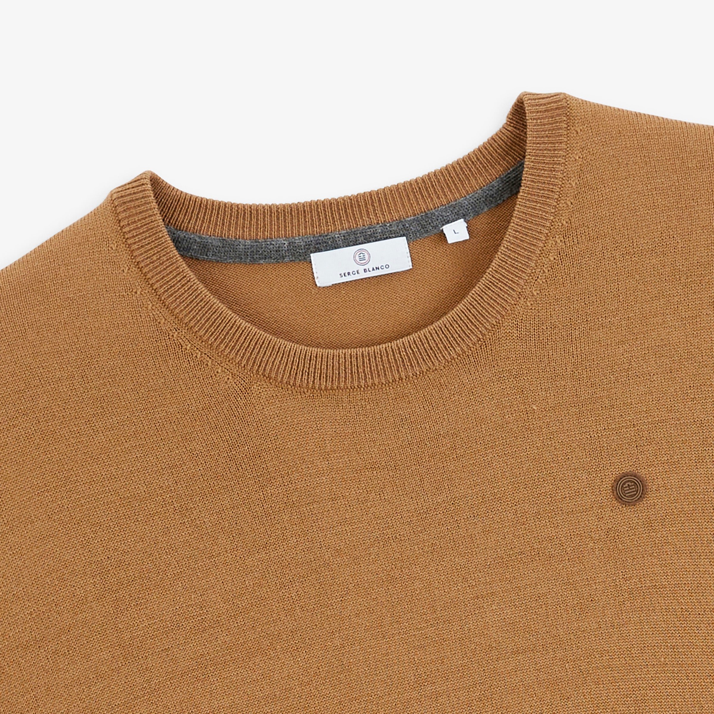 Essential MAO crew-neck walnut brown sweater SERGE BLANCO Brown