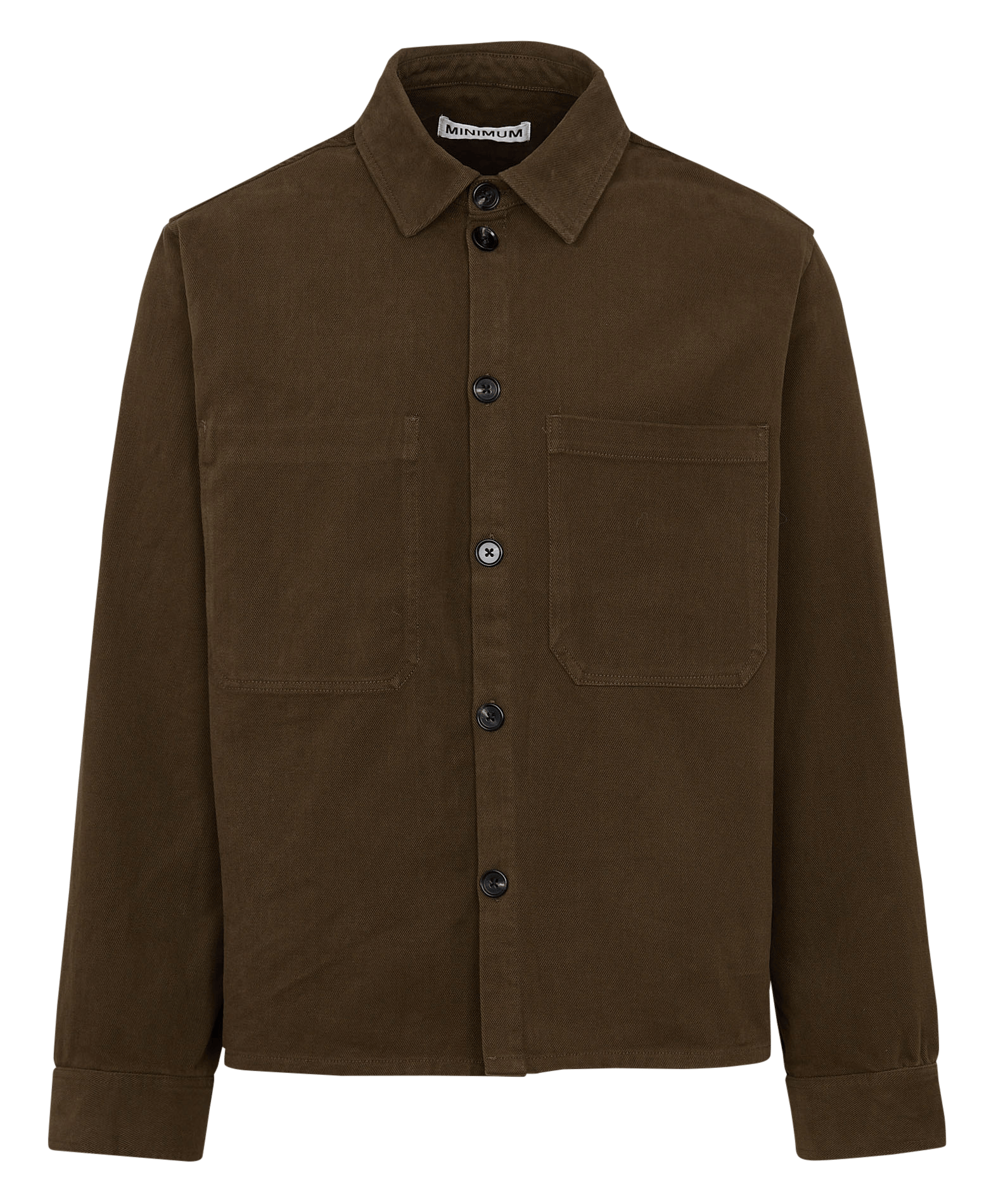 Surchemise droite col classique en coton MINIMUM Marron