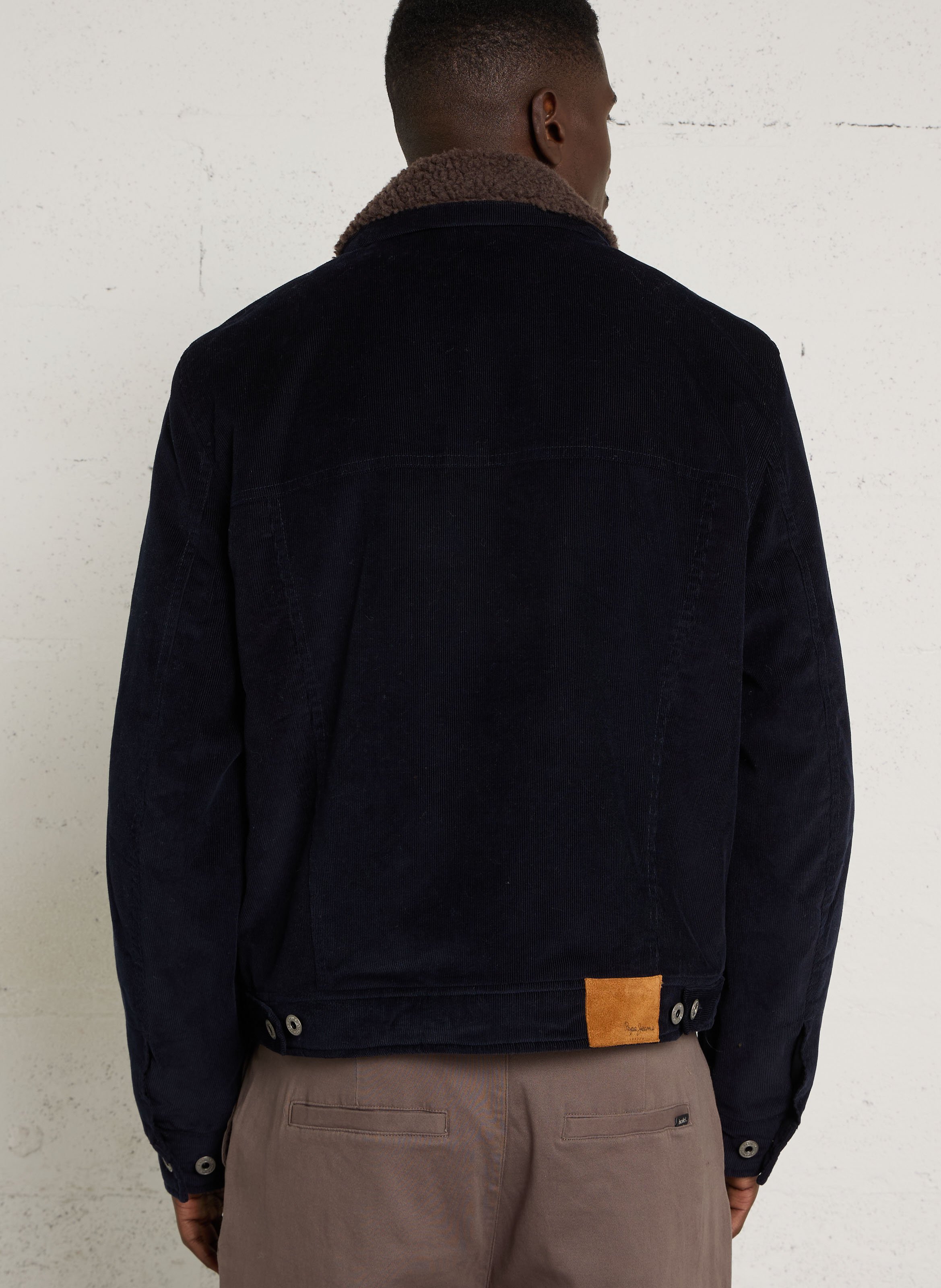 Straight-cut cotton corduroy jacket PEPE JEANS Blue