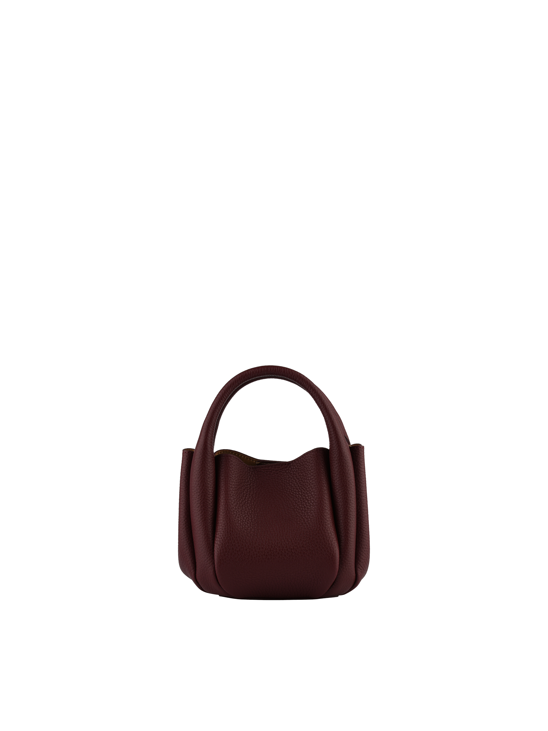 Calfskin leather handbag POURCHET Red