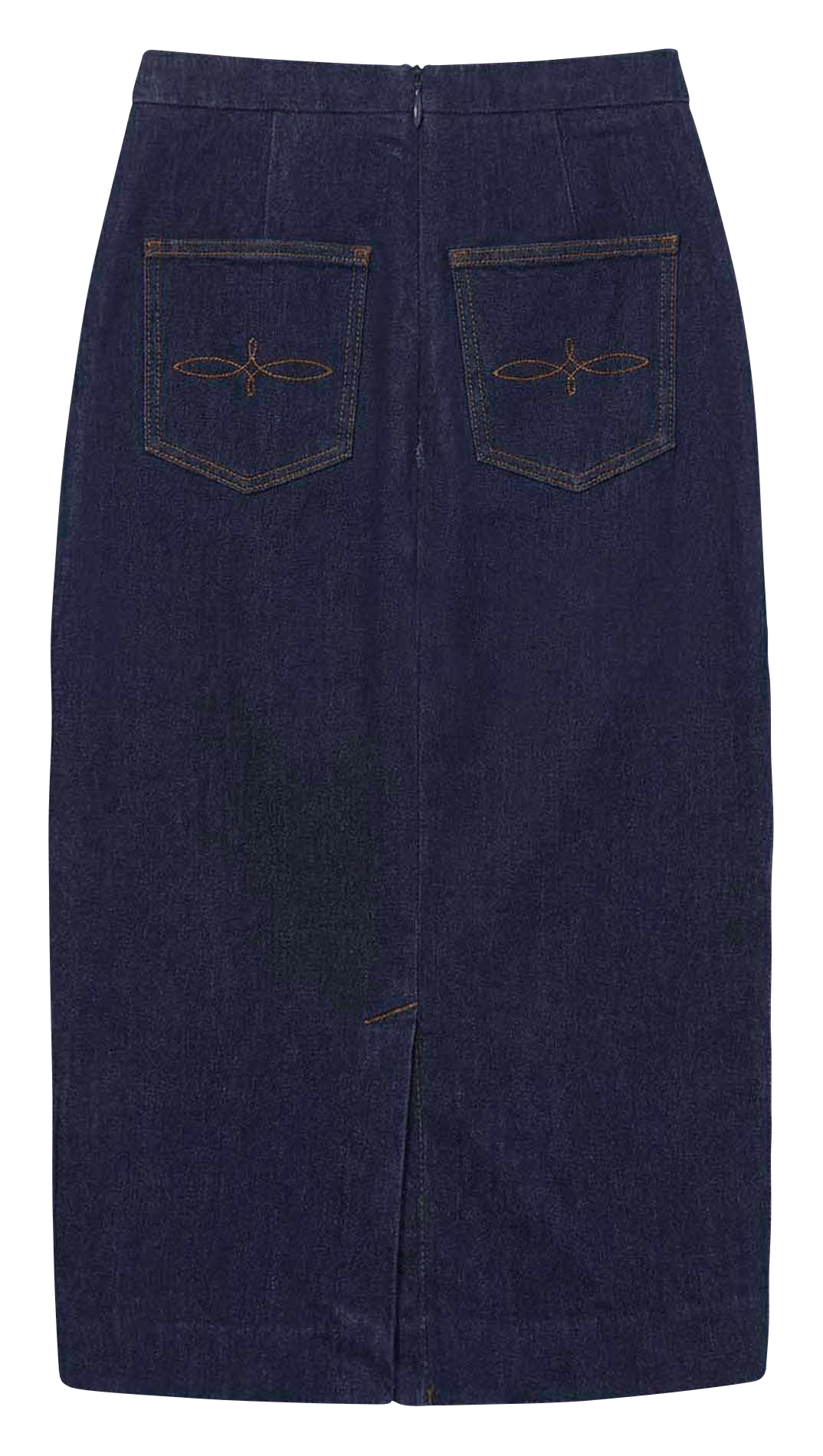 Jupe midi crayon en denim TARA JARMON Bleu