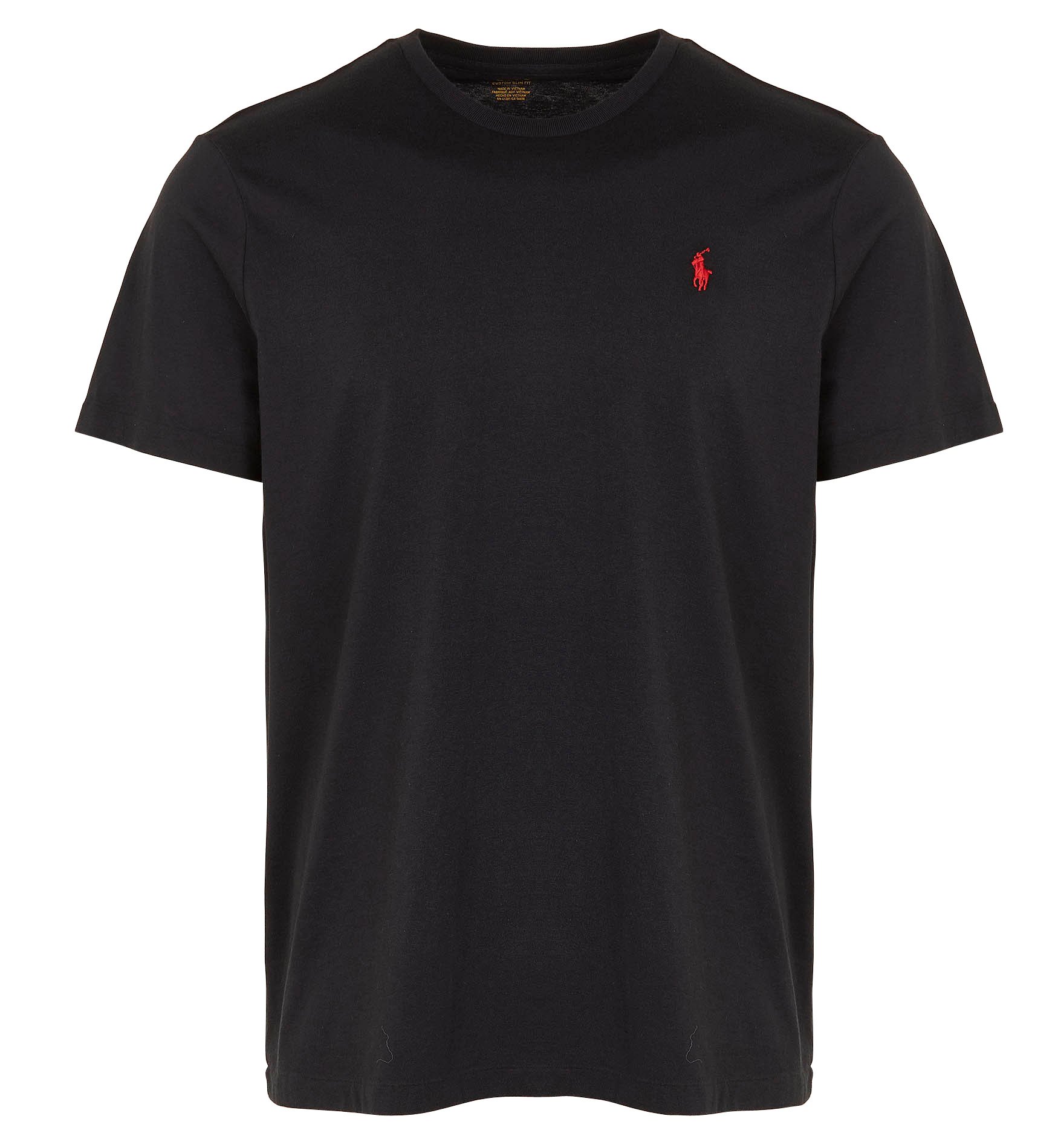Tee-shirt col rond slim-fit en coton POLO RALPH LAUREN Noir