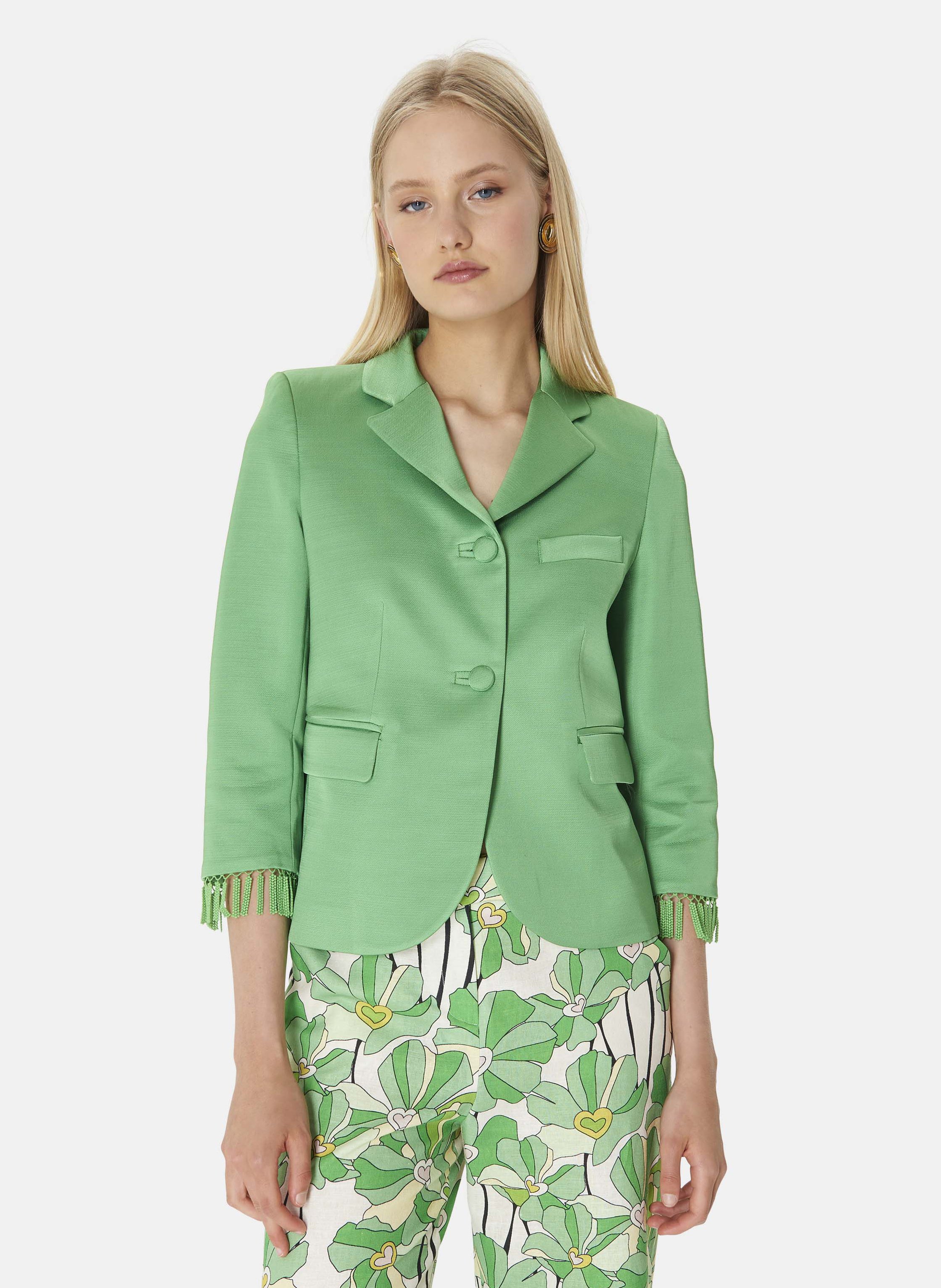 Veste tailleur droite Vert