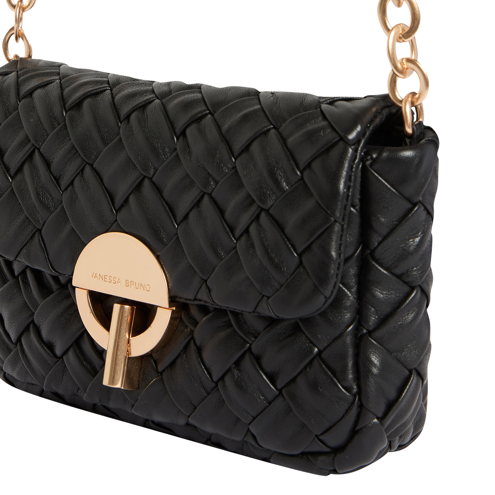 Metropolis Gilda - Umhängetasche aus geflochtenem Leder VANESSA BRUNO Schwarz