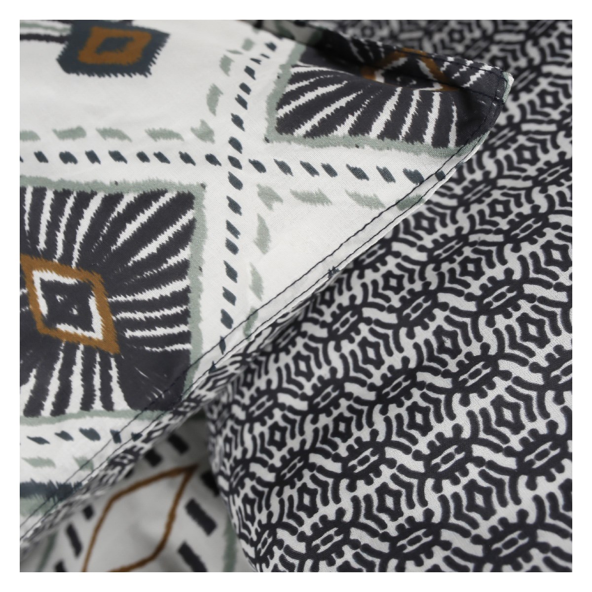 Printed cotton bedding set TODAY LINGE DE MAISON White