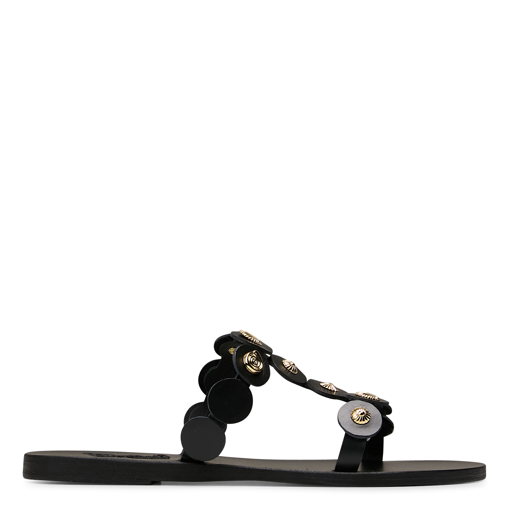 Sandales plates en cuir ANCIENT GREEK SANDALS Noir