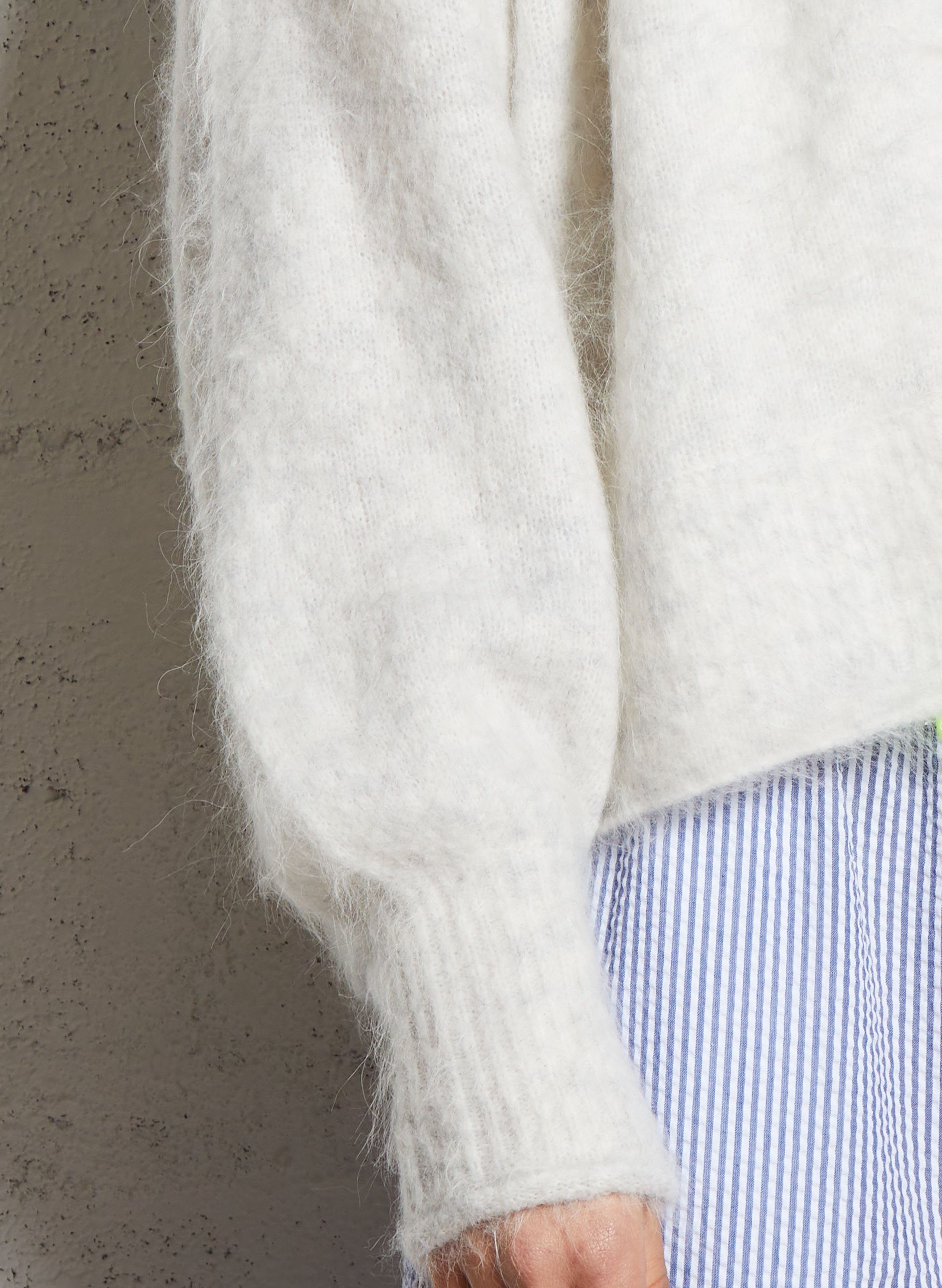 Straight alpaca-blend cardigan AMERICAN VINTAGE Grey