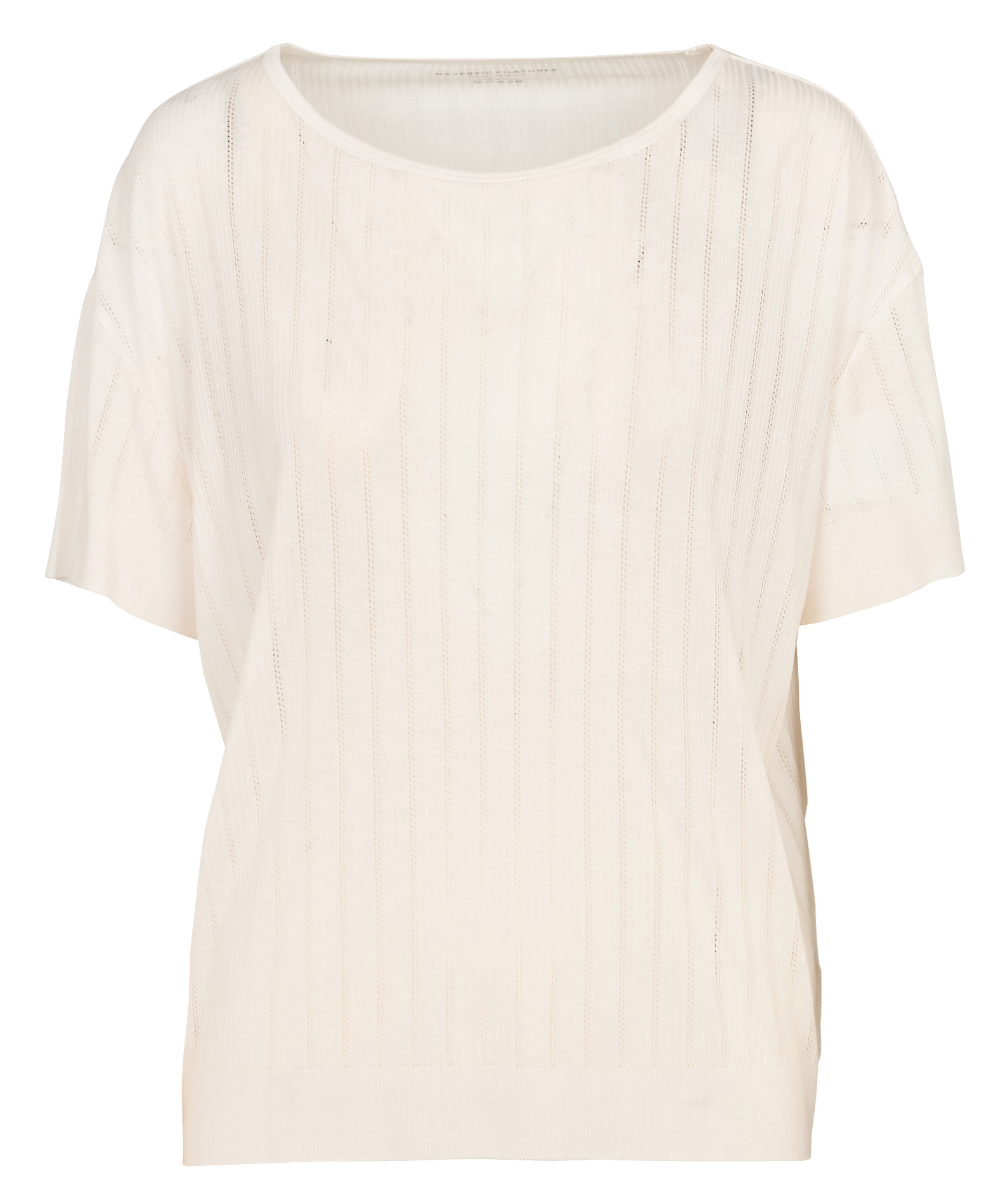Tee-shirt fluide à manches courtes MAJESTIC FILATURES Beige