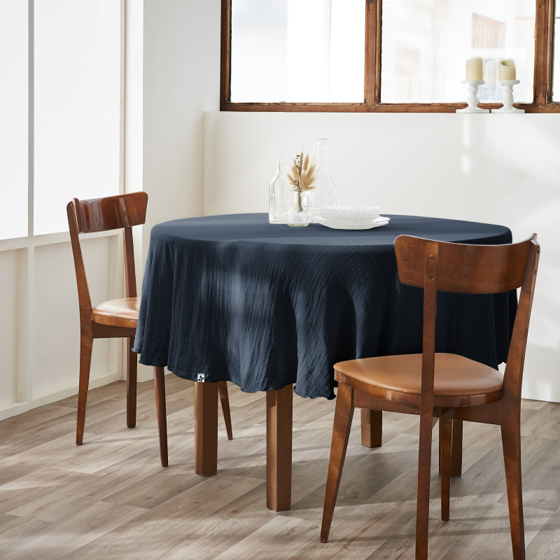 Cotton gauze tablecloth  Minuit