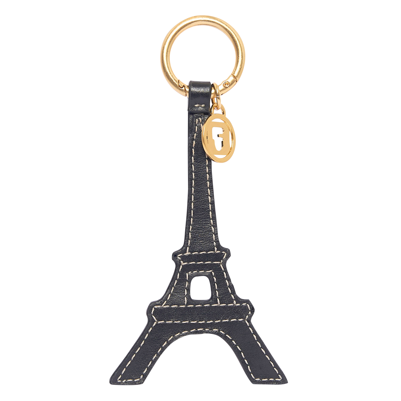 Asia leather keyring GERARD DAREL Black