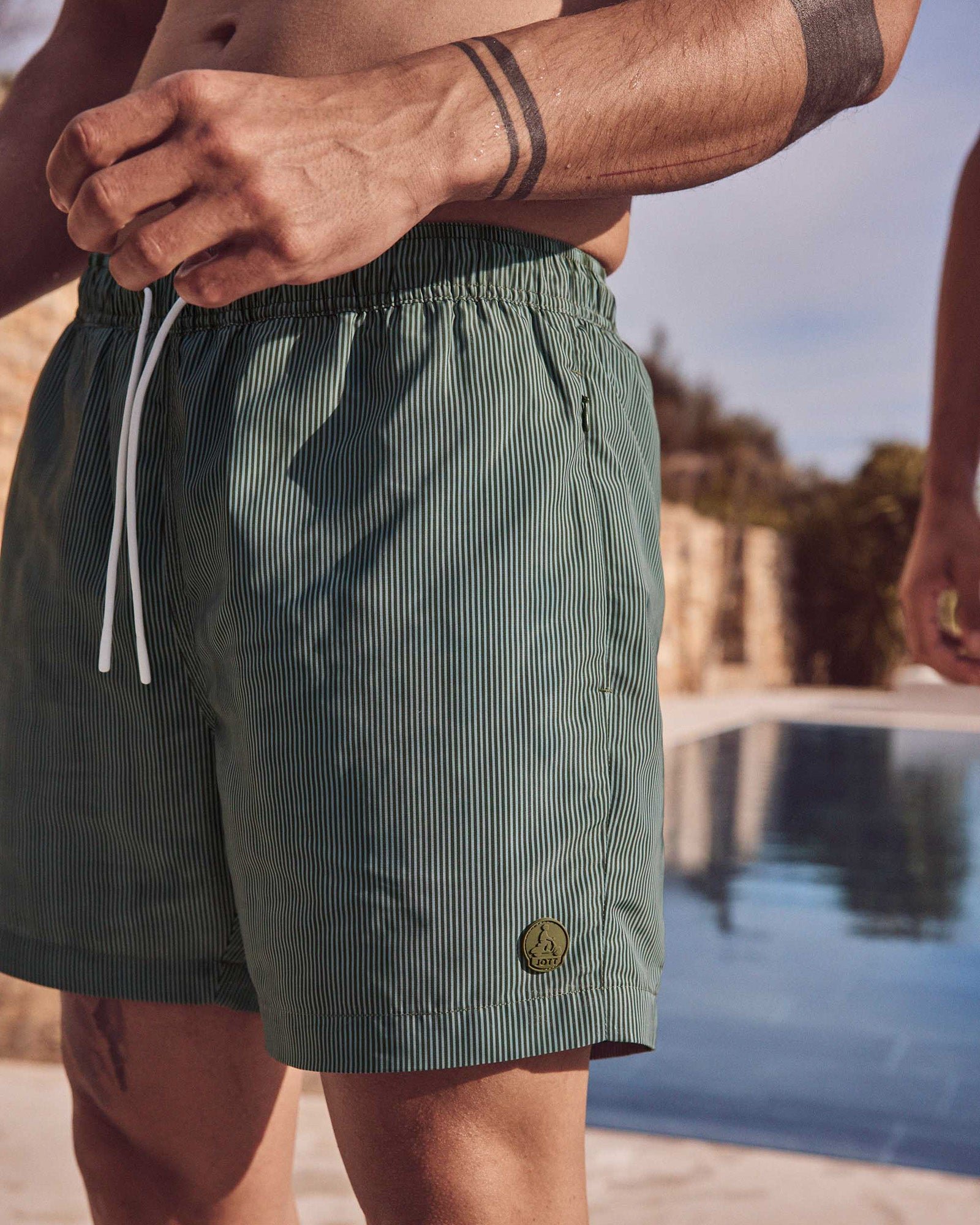 Niolon Stripe Swimsuit JOTT Green