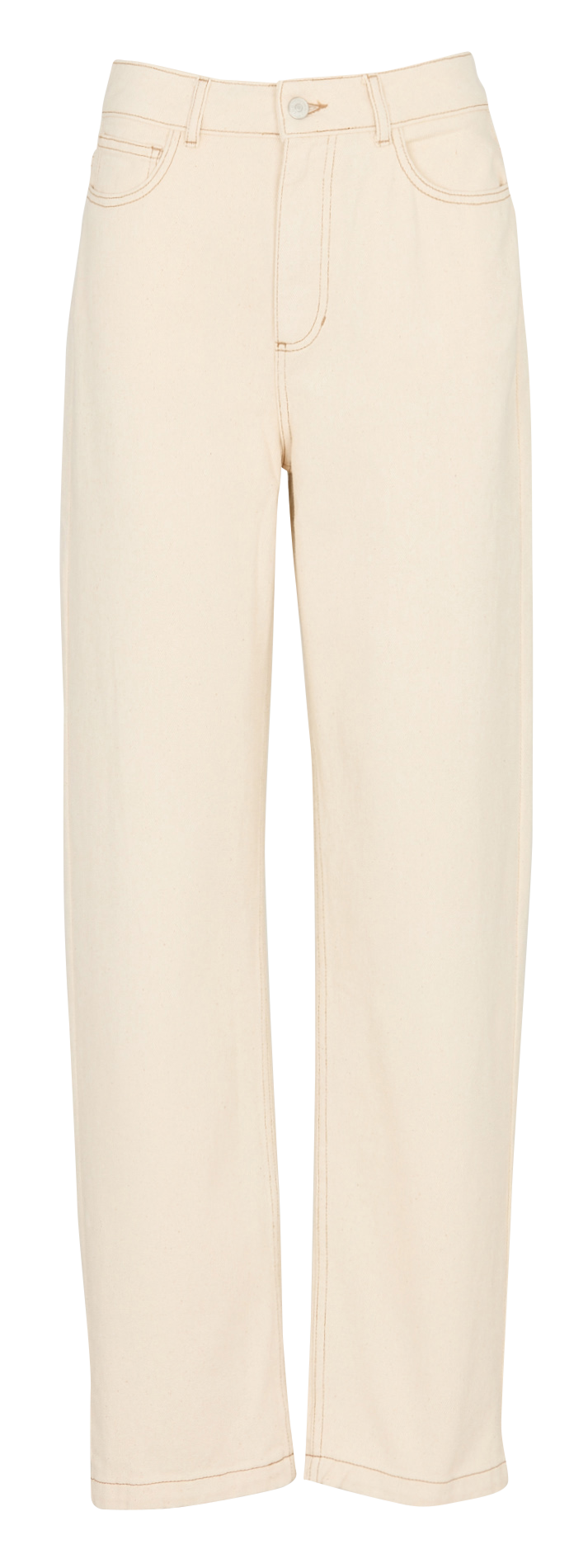 Katoenen jeans met rechte pijp THE NEW SOCIETY Beige