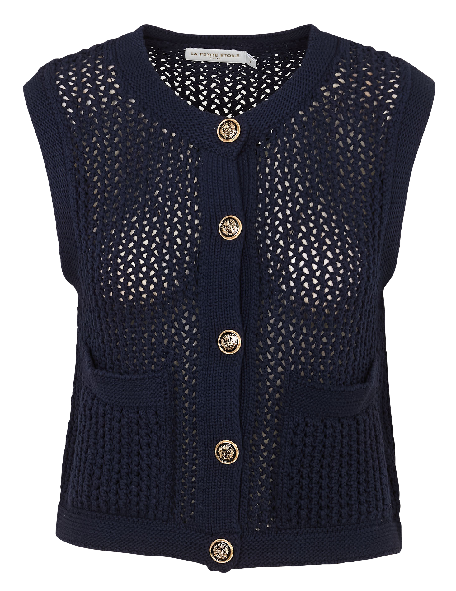 Gerade geschnittener Kurzrock in Glanzleder-Optik LA PETITE ETOILE Blau