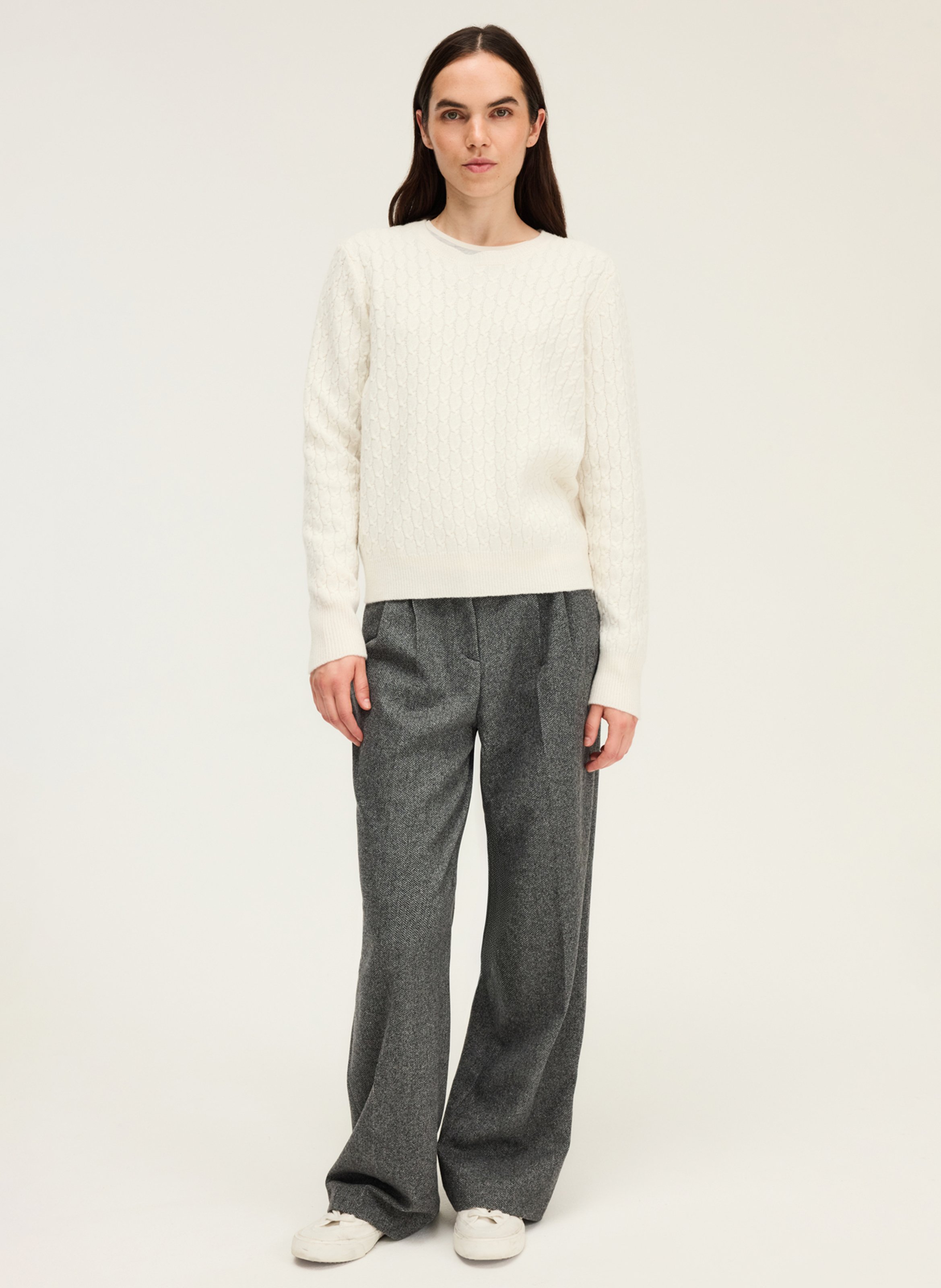 Abidjan wool round-neck sweater PABLO Beige