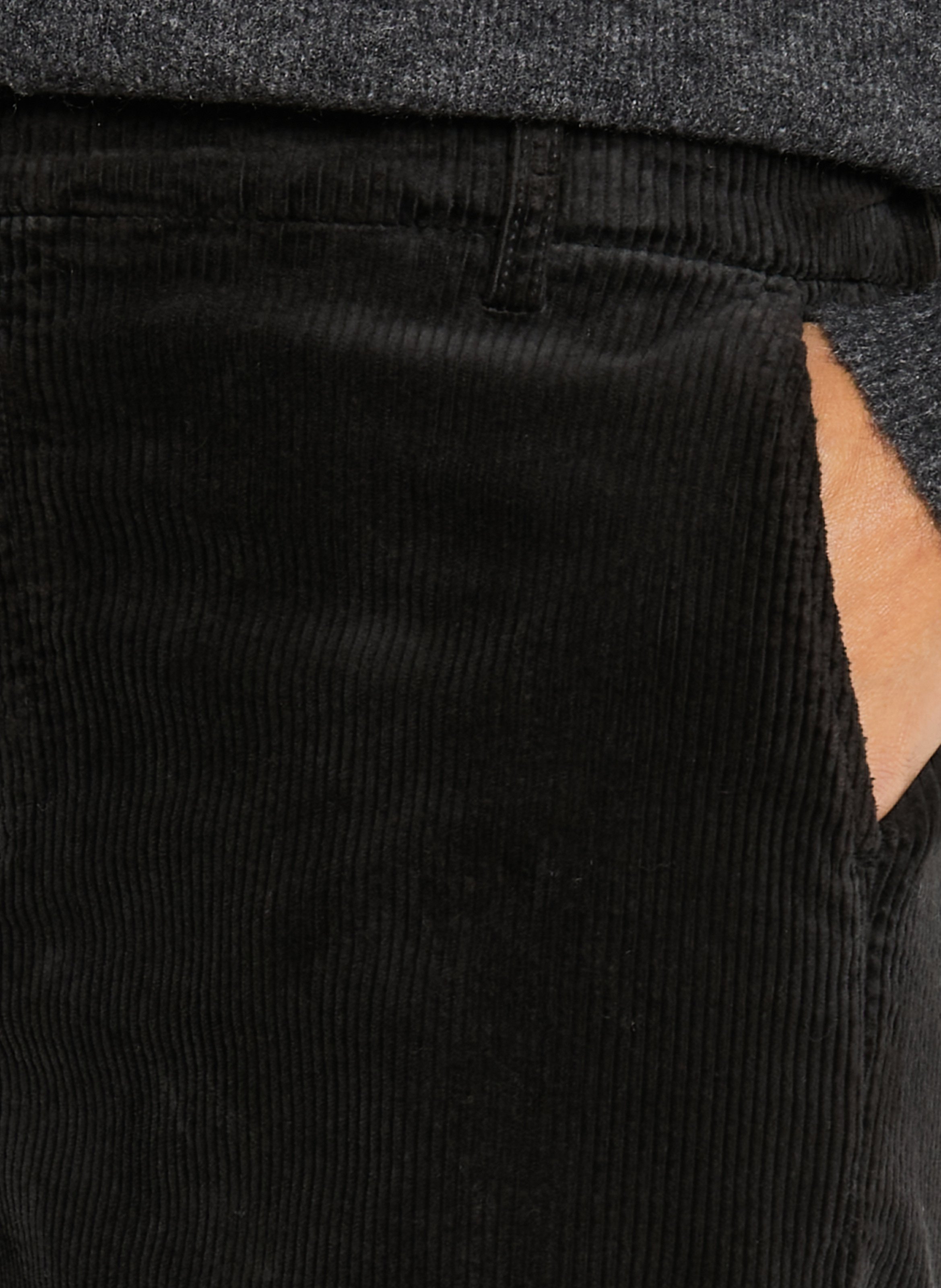 Pantalon droit en velours côtelé HOD PARIS Noir