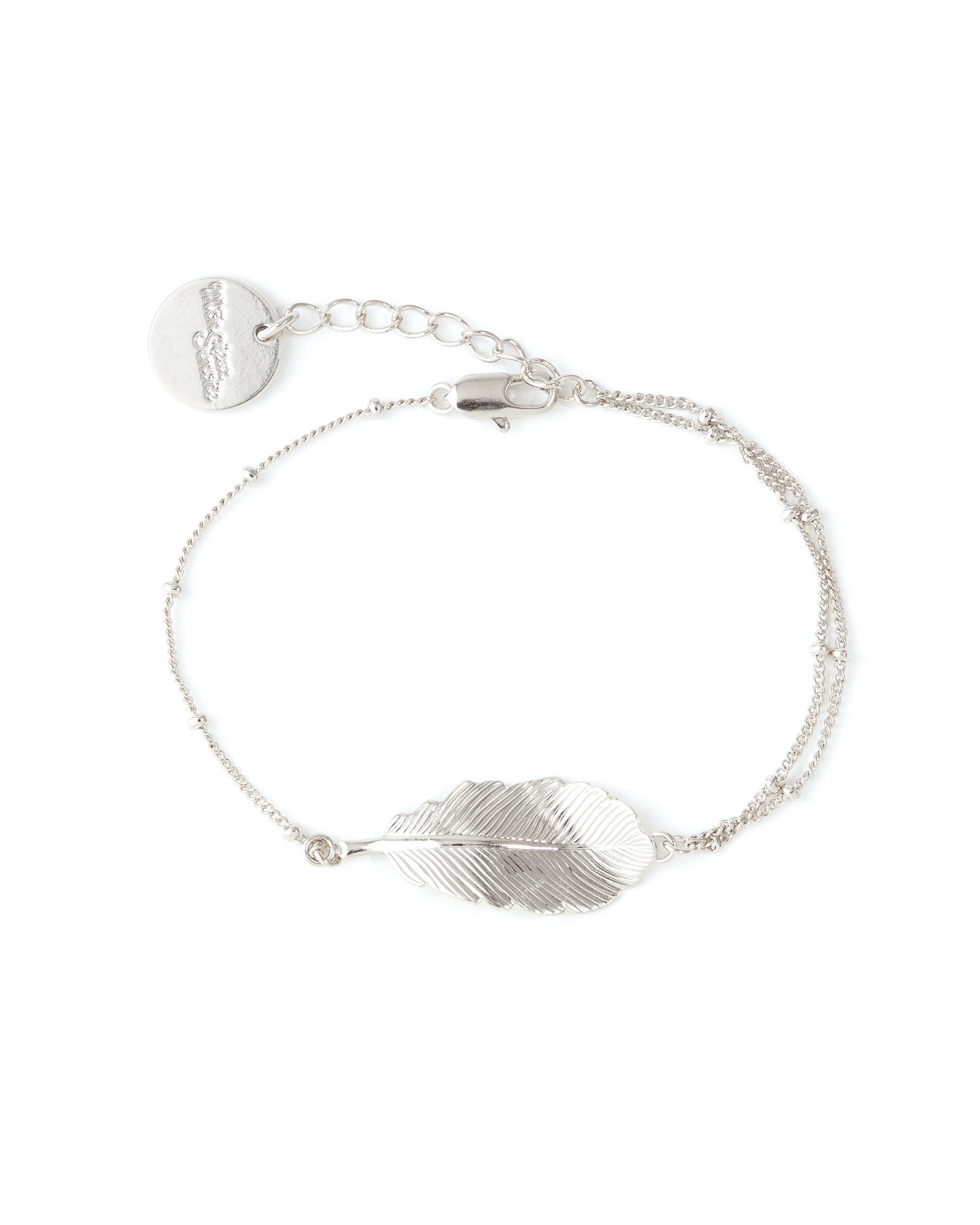 Gold-plated leaf bracelet MONSIEUR SIMONE Silver