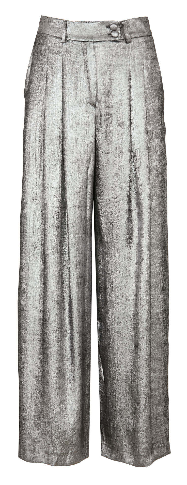 Glanzende, wijde broek THE NEW SOCIETY Zilver