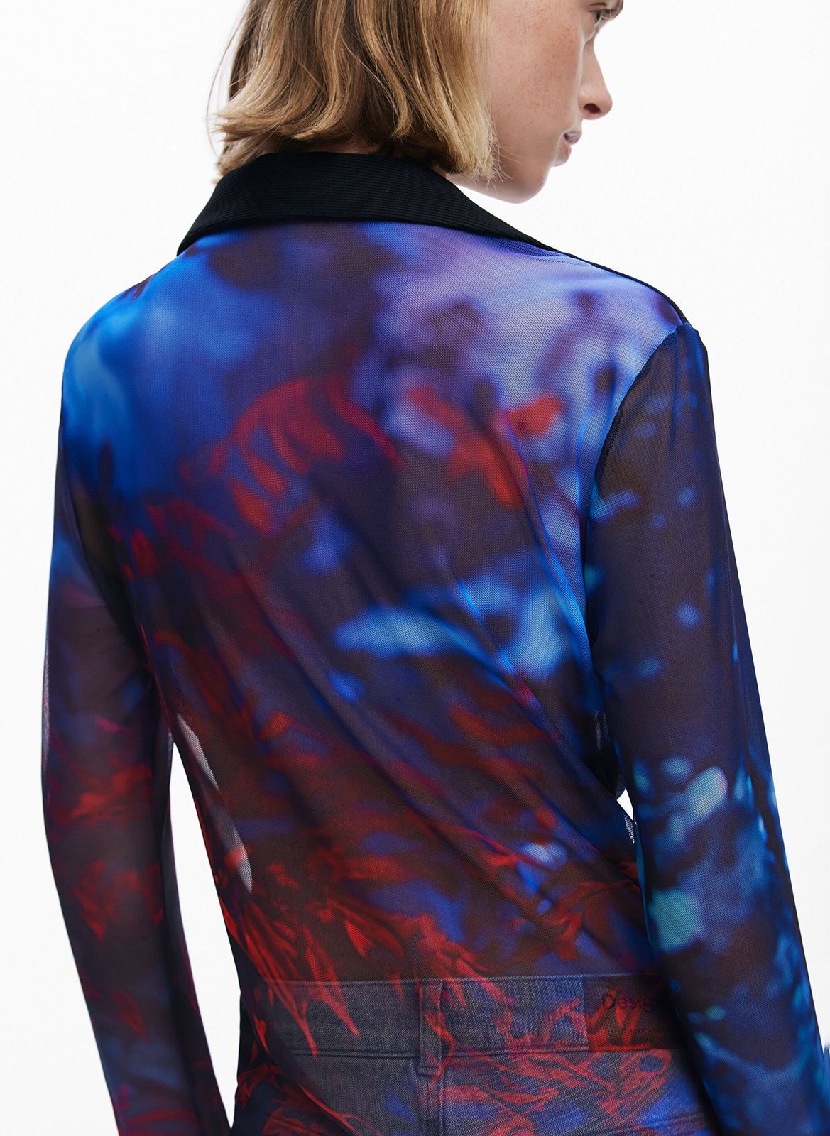 Top col classique  DESIGUAL Noir