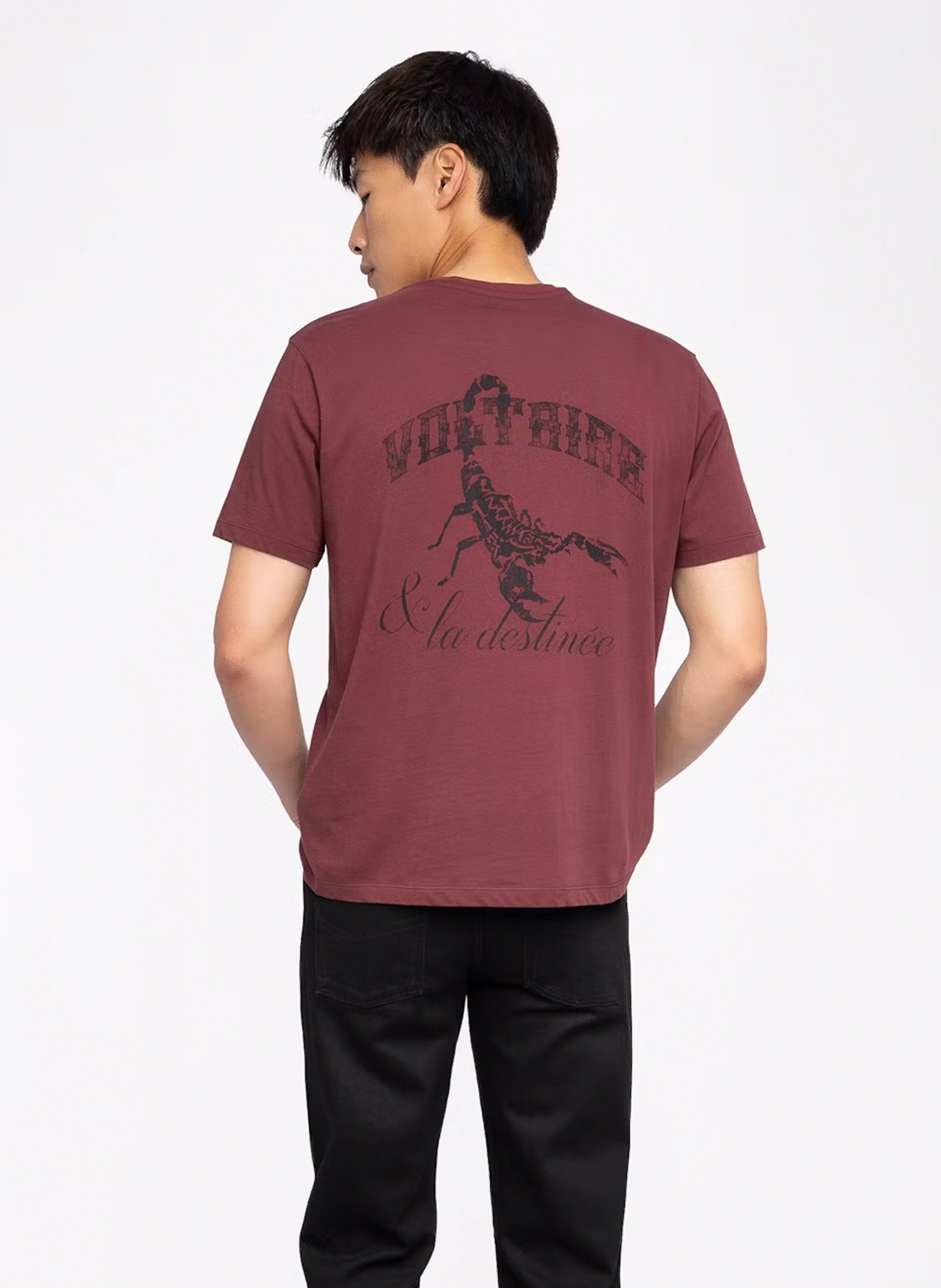 Tee-shirt col rond en coton ZADIG&amp;VOLTAIRE Violet