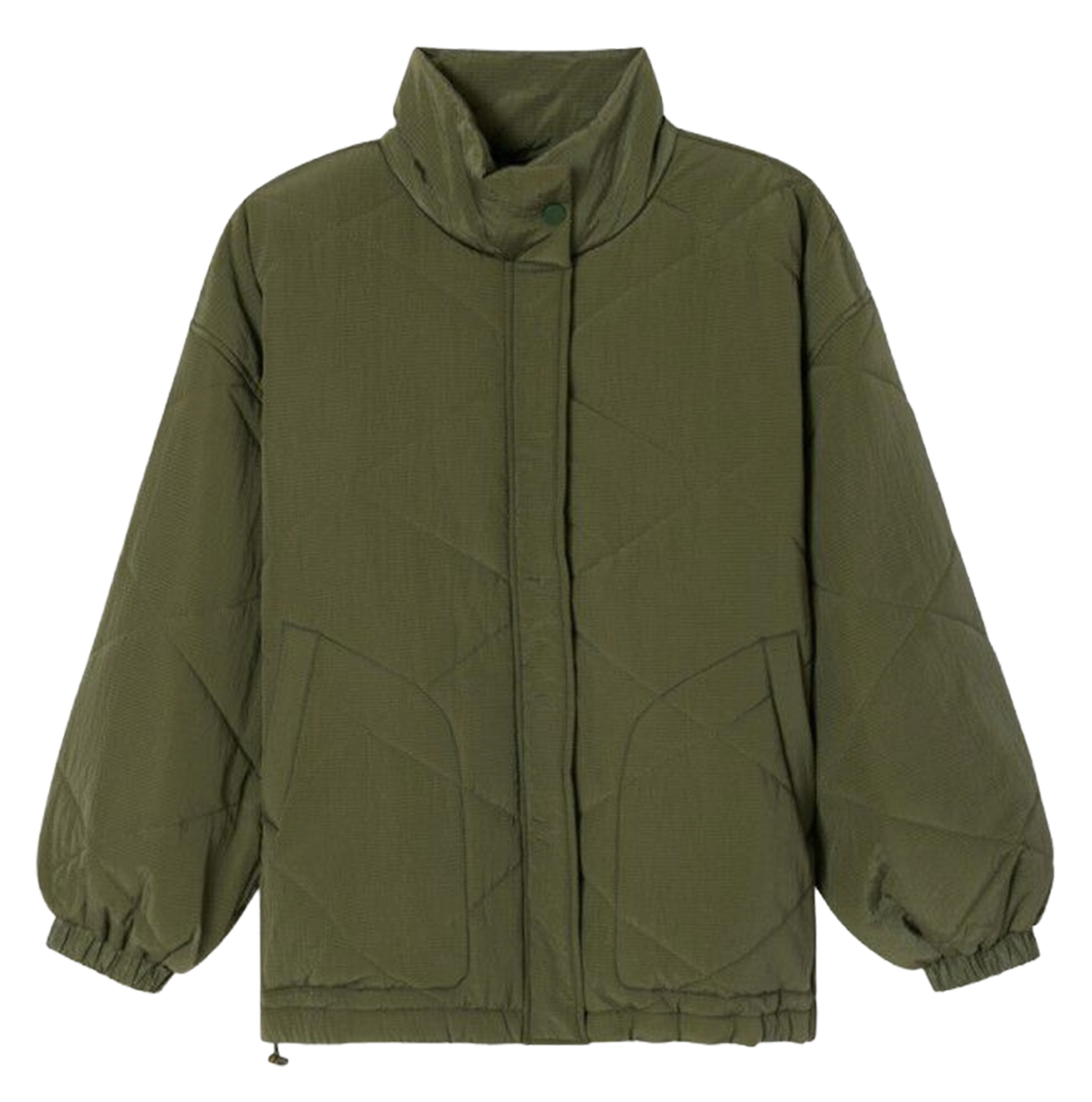 Oversized donsjack met opstaande kraag AMERICAN VINTAGE Groen