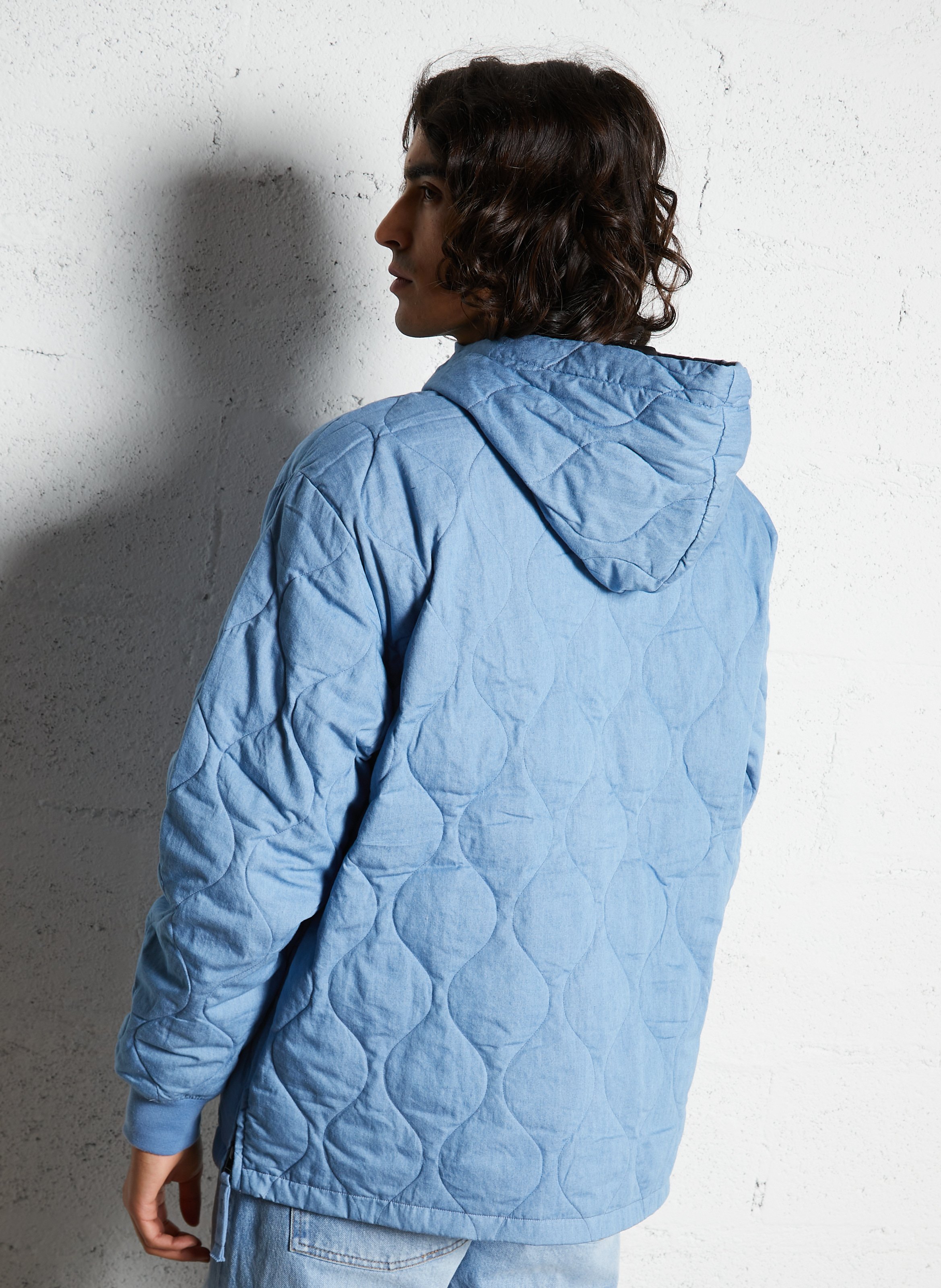 Oversized hoodie met opstaande kraag TAION Blauw