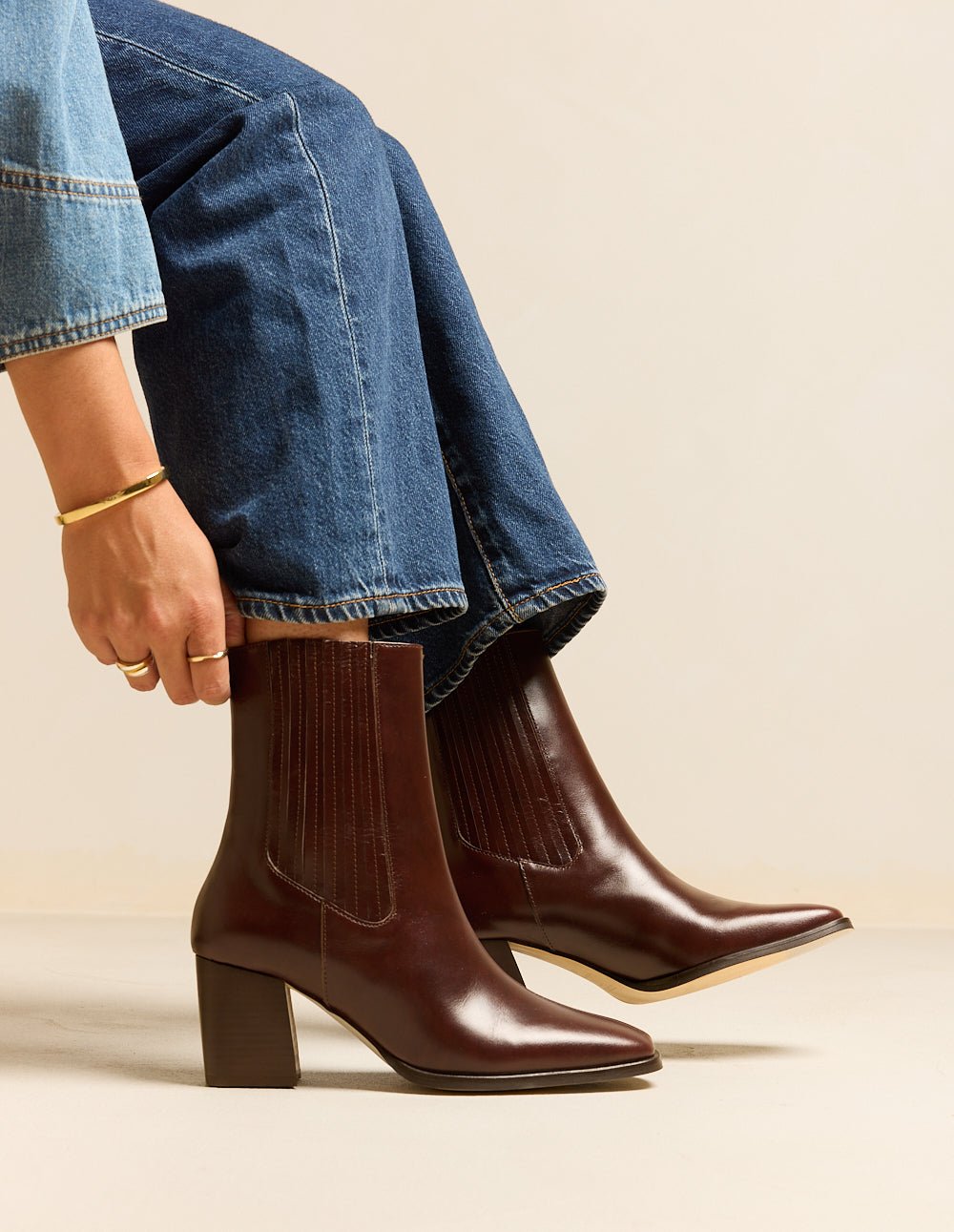 Ankle boots with heel ODAJE EX. M.MOUSTACHE Brown