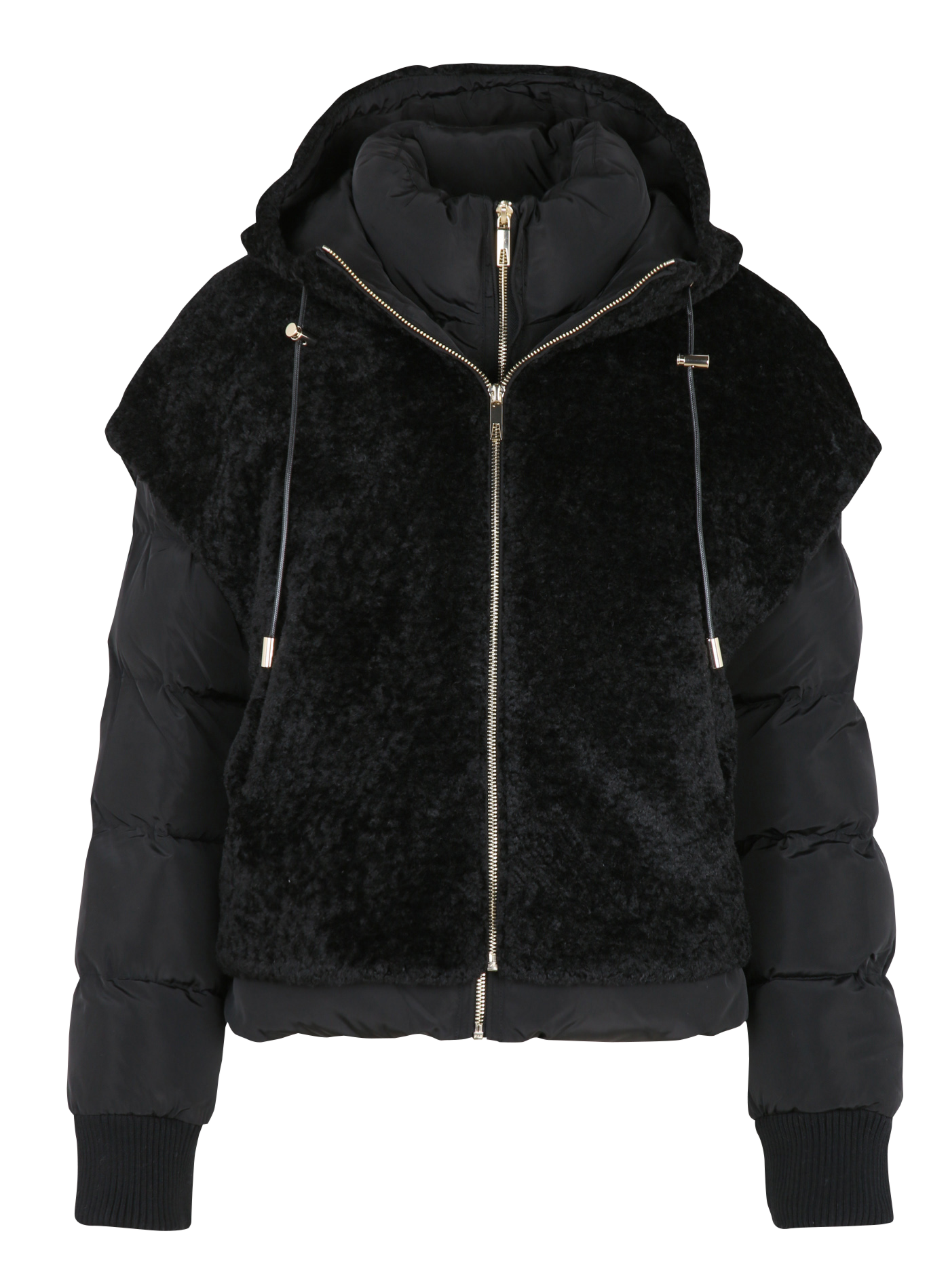 High-neck coat with hood ZAPA Black