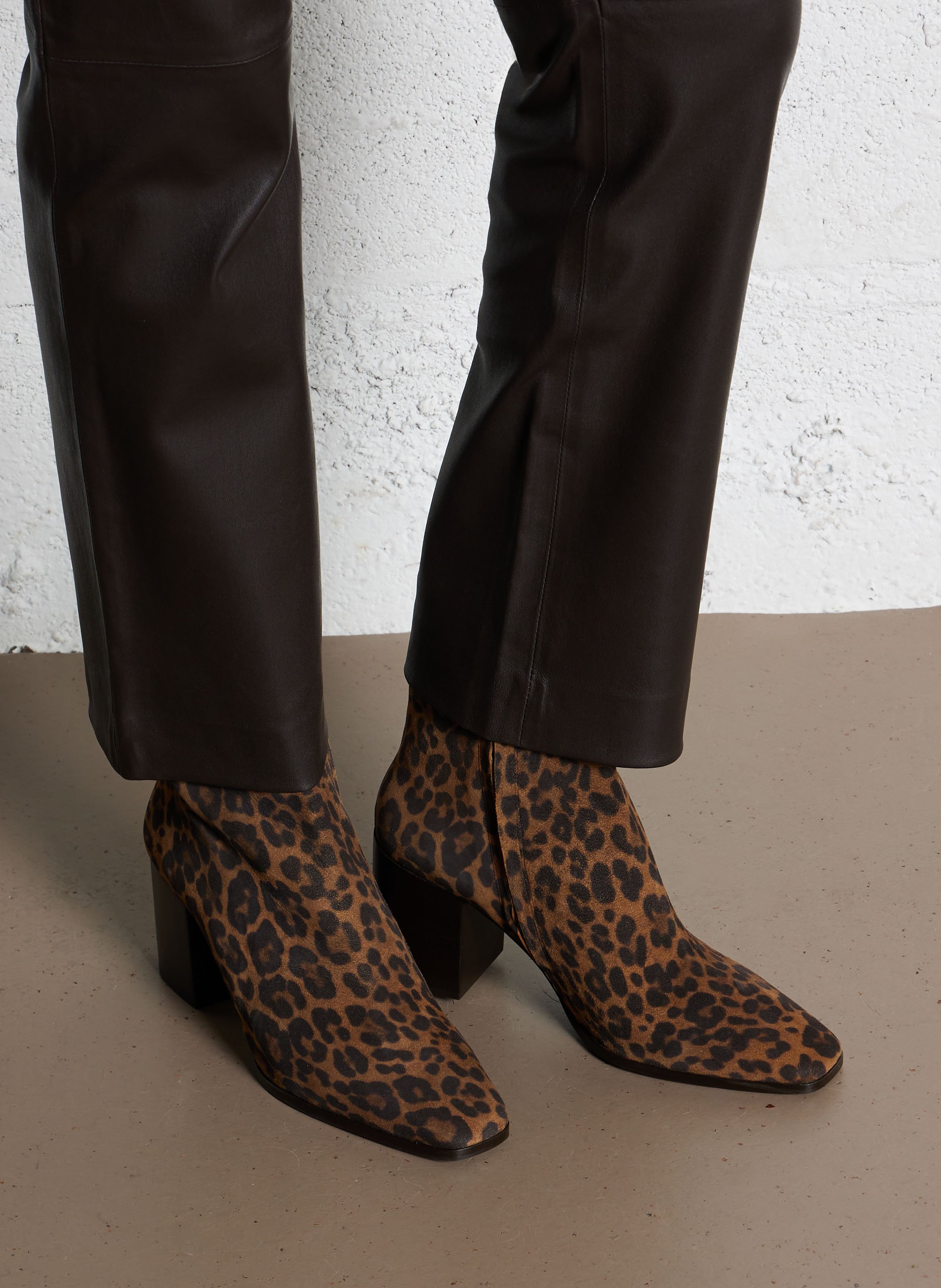 Bottines en cuir velours imprimé RIVECOUR Multicolore