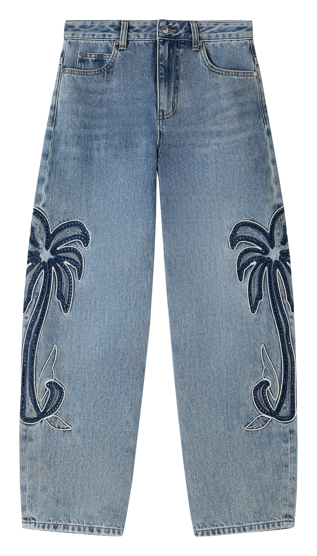 Jean balloon en coton SANDRO Bleu