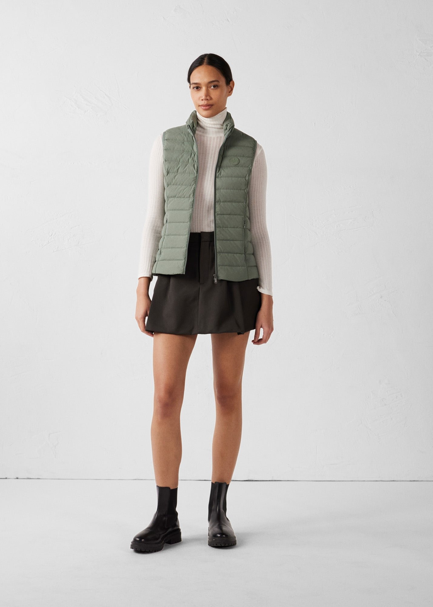 Stretch sleeveless down jacket Grenada JOTT Green