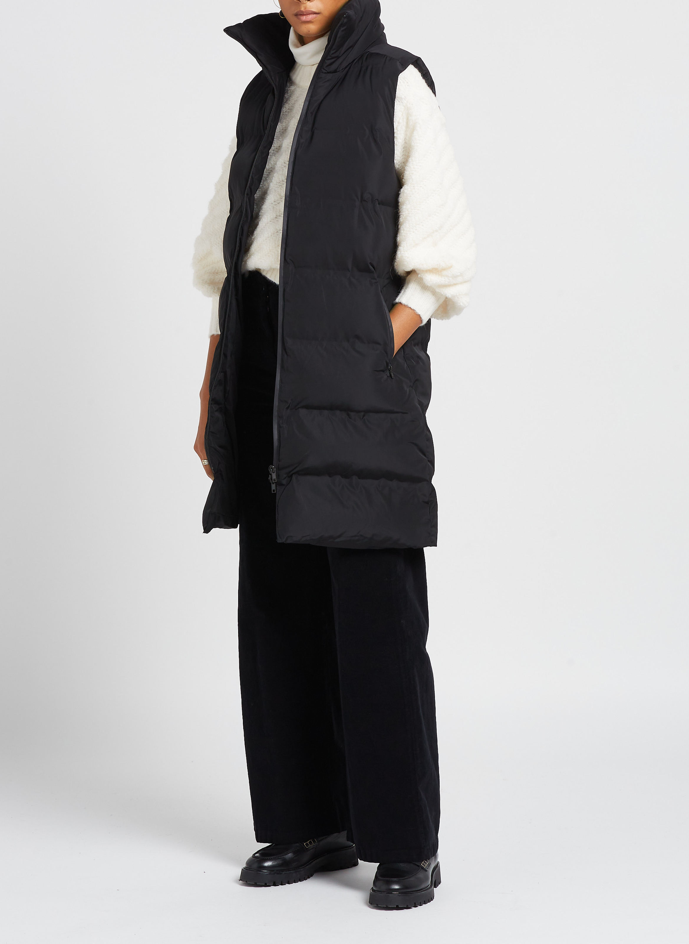 Doudoune droite à col montant MOSS COPENHAGEN Noir