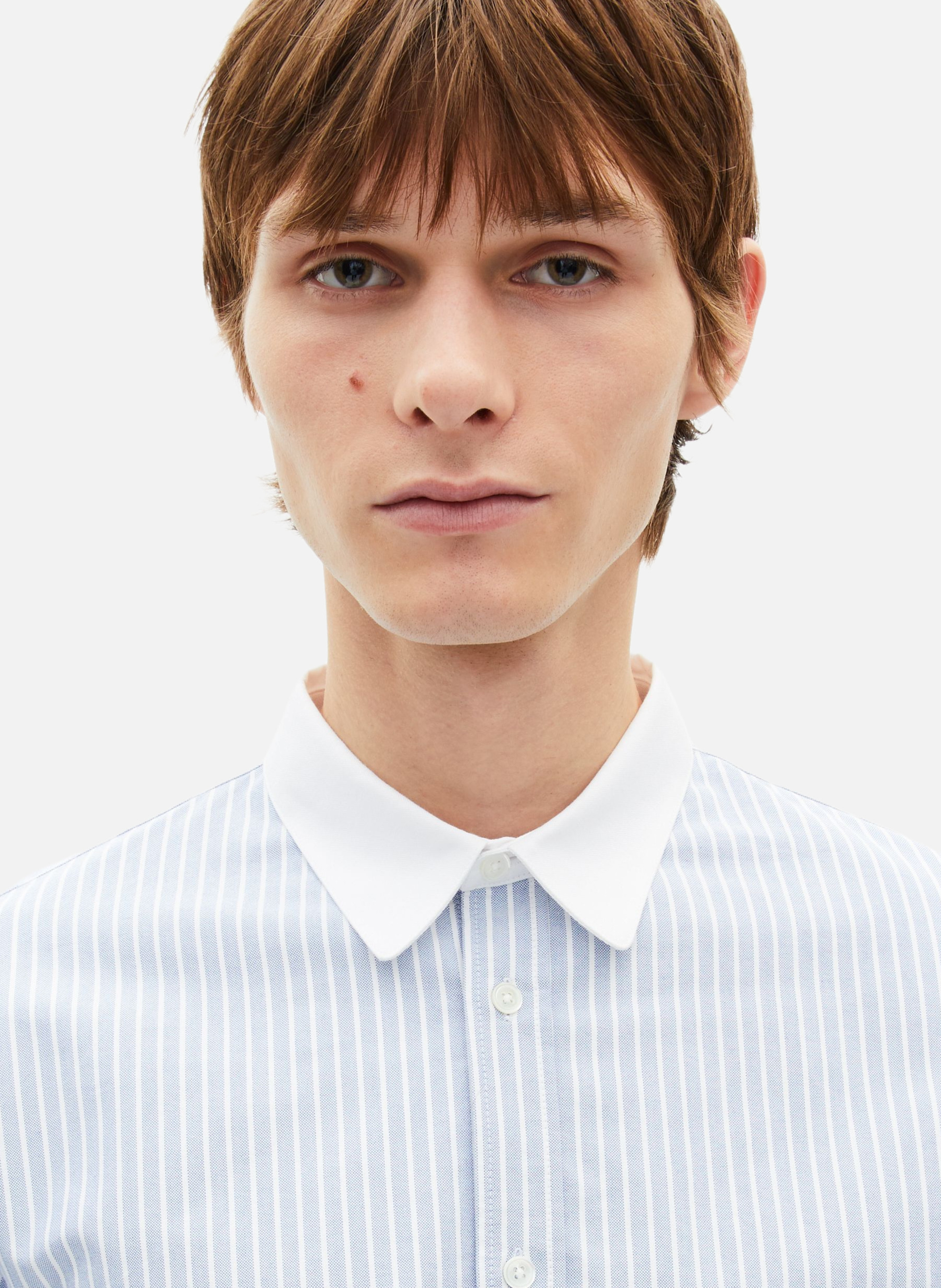 Shirt with contrast striped collar THE KOOPLES Blue
