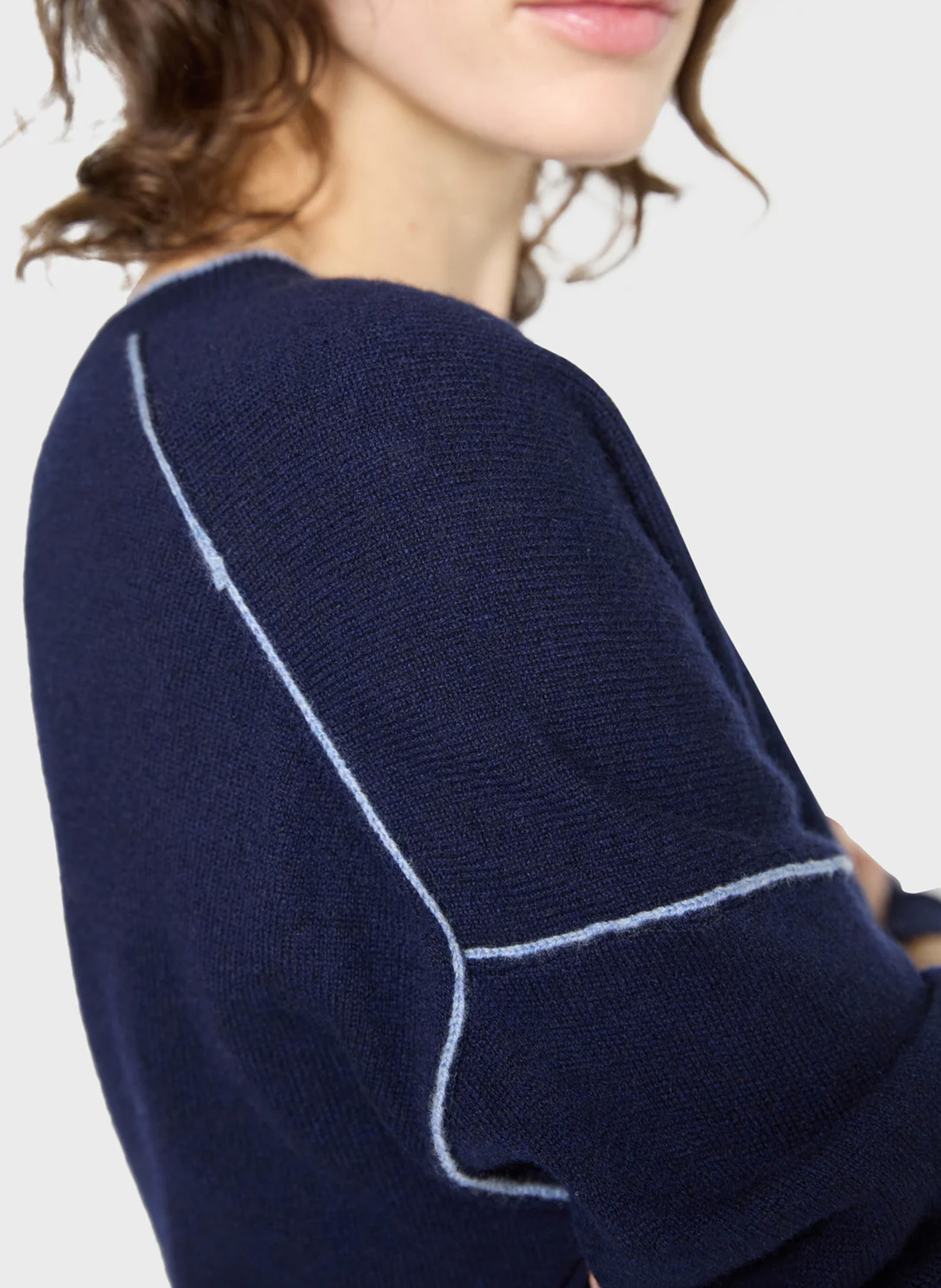 Pull ample en cachemire GERARD DAREL Bleu