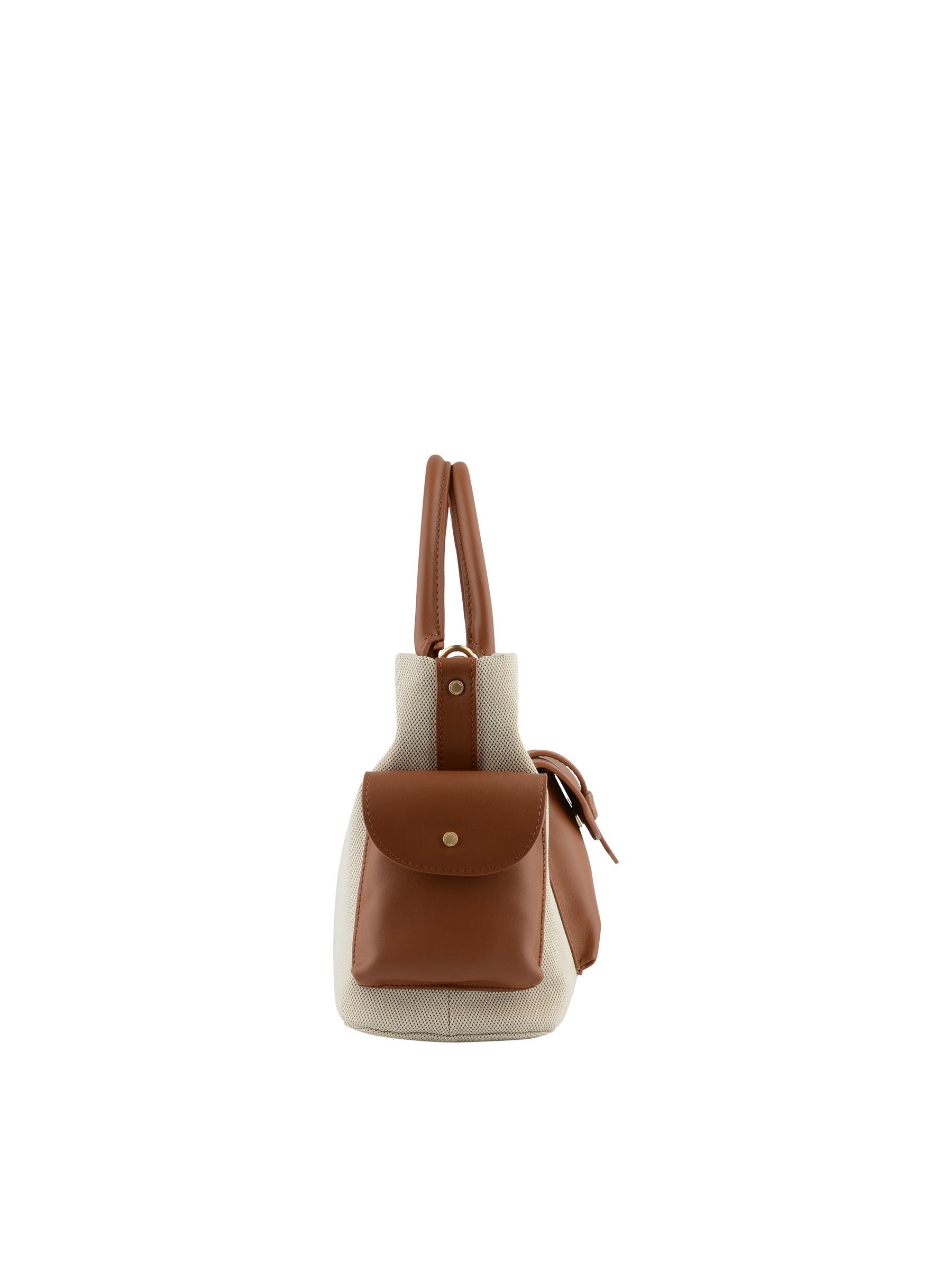 Calfskin leather handbag POURCHET Golden